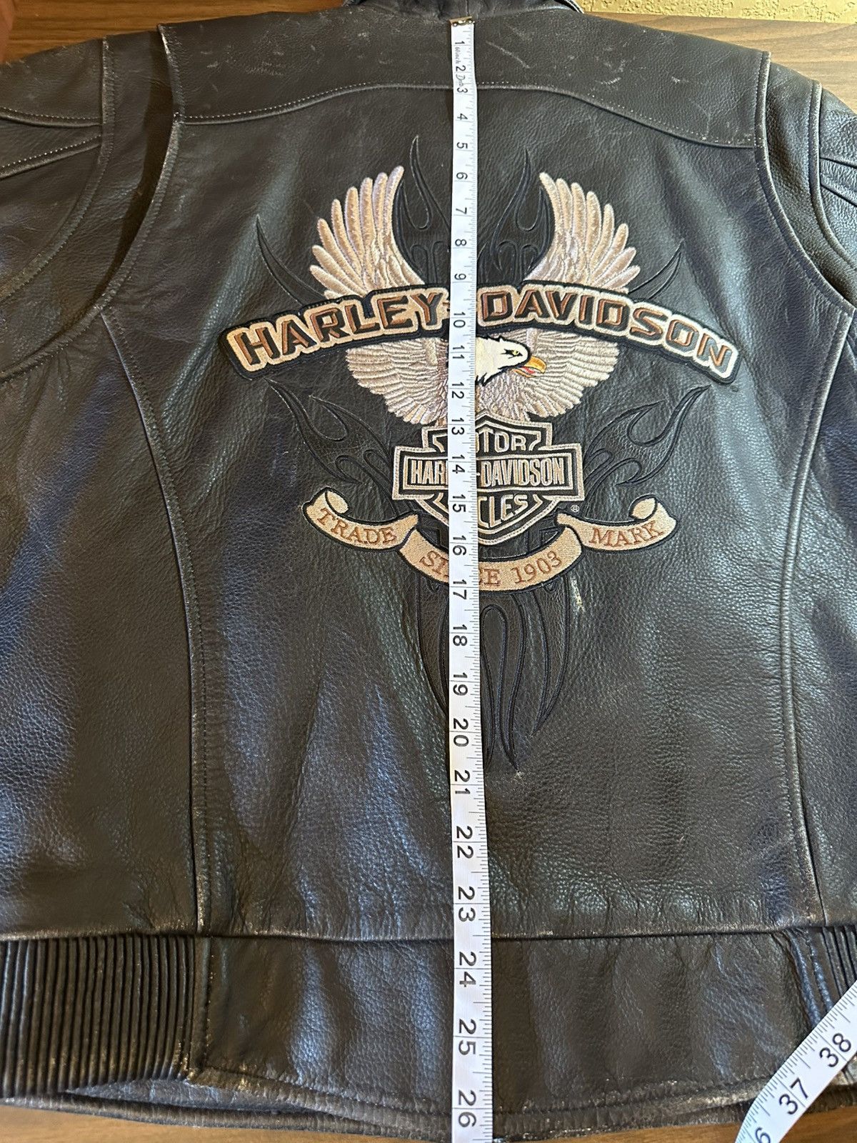 Harley Davidson GRAIL Vintage Harley Davidson Eagle Leather Jacket Large Size US L / EU 52-54 / 3 - 15 Thumbnail