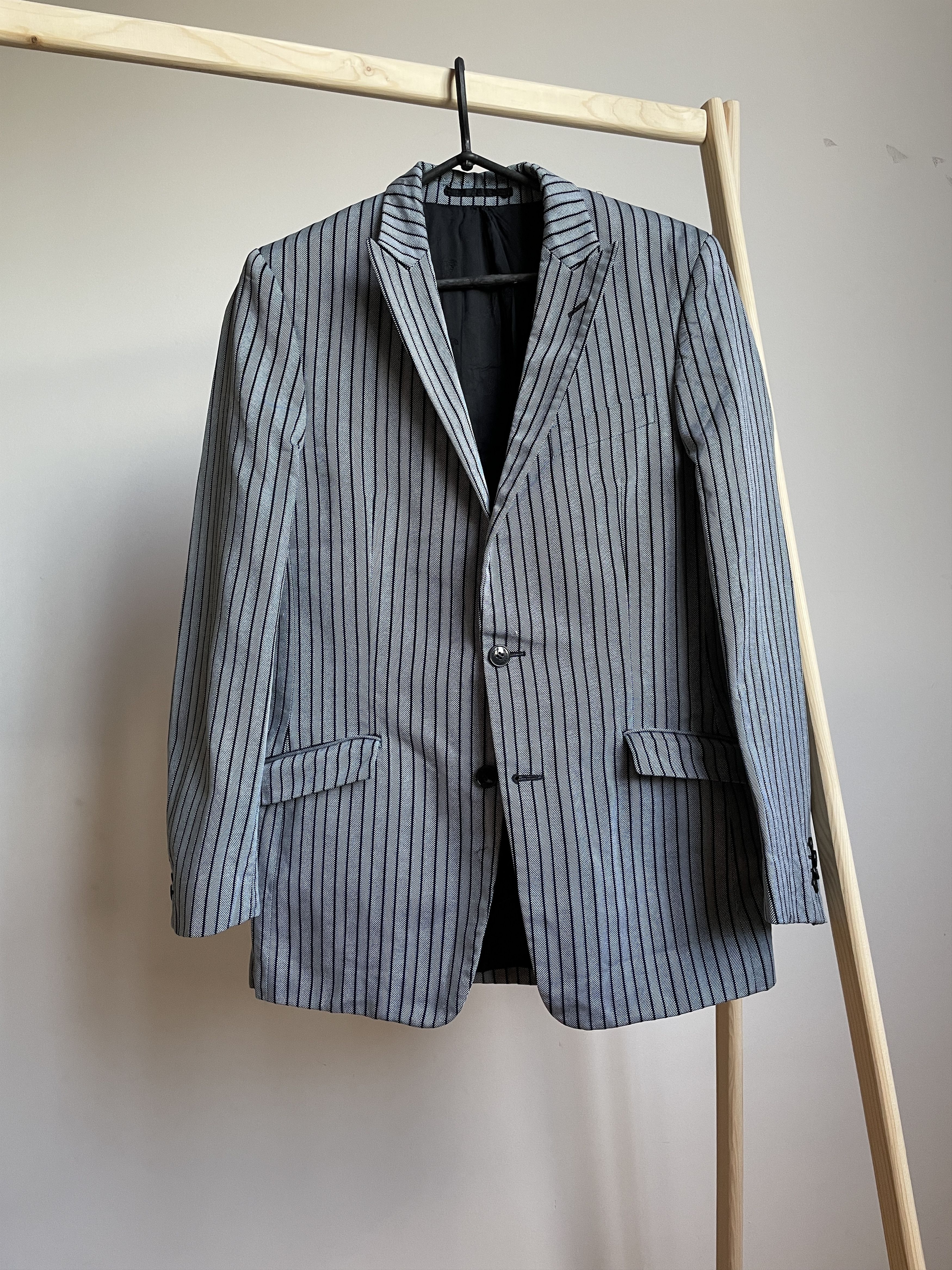 Versace Versace Collection Peak Lapels Striped Cotton Blazer Size 36R - 1 Thumbnail