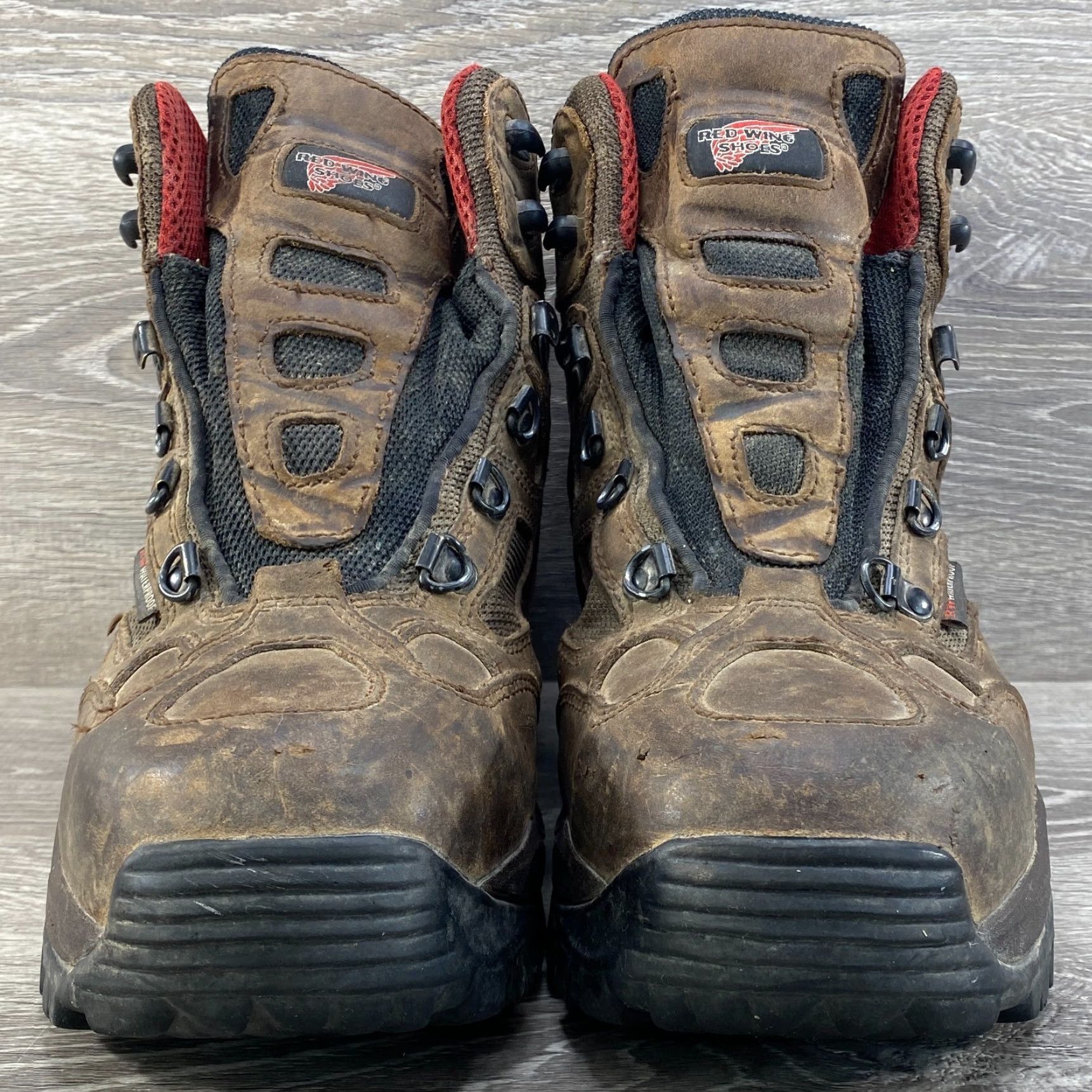 Red Wing R ed Wing Mens 10.5 Brown Leather Boots Waterproof Truhiker Aluminum Toe Vibram Sole - 6674 Work EH Size US 10 / EU 43 - 4 Thumbnail