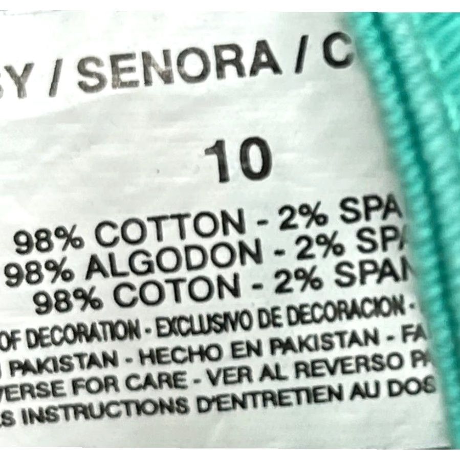 Nine West Nine West Jeans Womens Size 10 Green Mid Rise Cotton Blend Denim Ankle 5-Pocket Classic Preppy Y2K Retro Boys? Women? Wait. Size 32" / US 10 / IT 46 - 5 Thumbnail