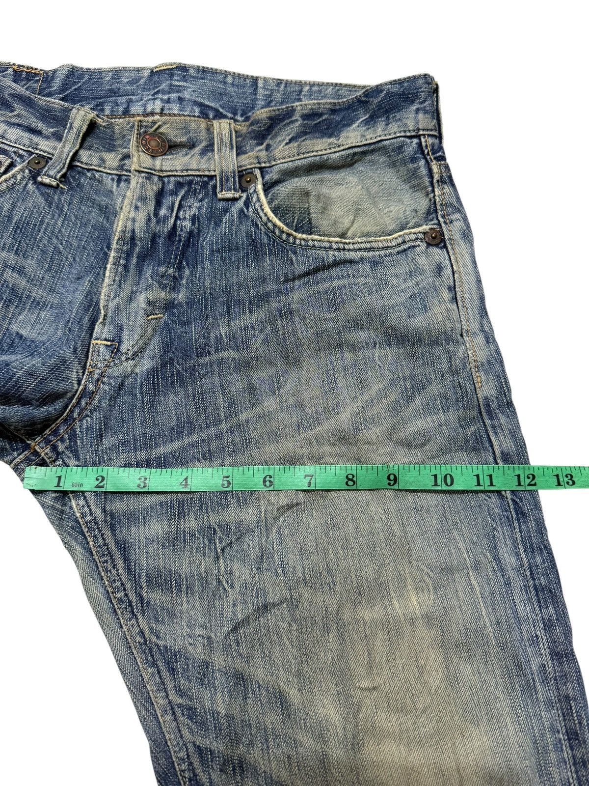 Edwin Vintage Edwin 503 Blue Trip Japan Distressed Loose Jeans Size US 32 / EU 48 - 11 Thumbnail