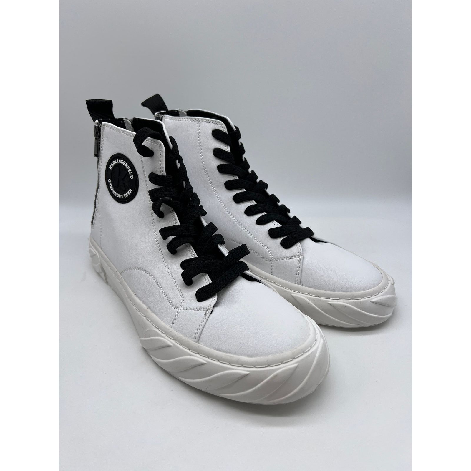 Karl Lagerfeld Karl Lagerfeld Men's Paris Sneakers High Top Heel Zip 10.5M Size US 10.5 / EU 43-44 - 6 Thumbnail