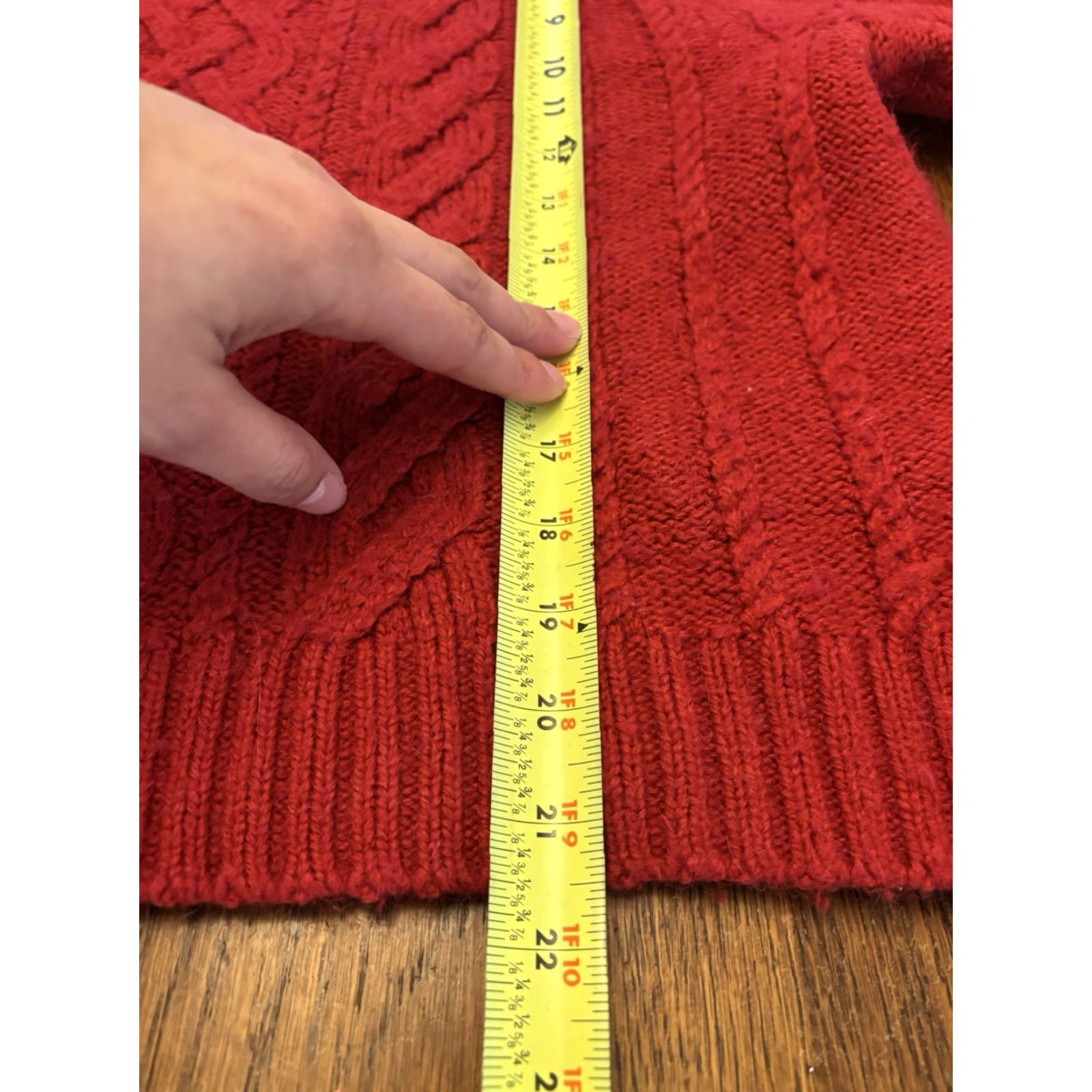 Gap GAP Women's Cable Knit Crewneck Sweater Red XL Pullover Casual Size XL / US 12-14 / IT 48-50 - 4 Thumbnail