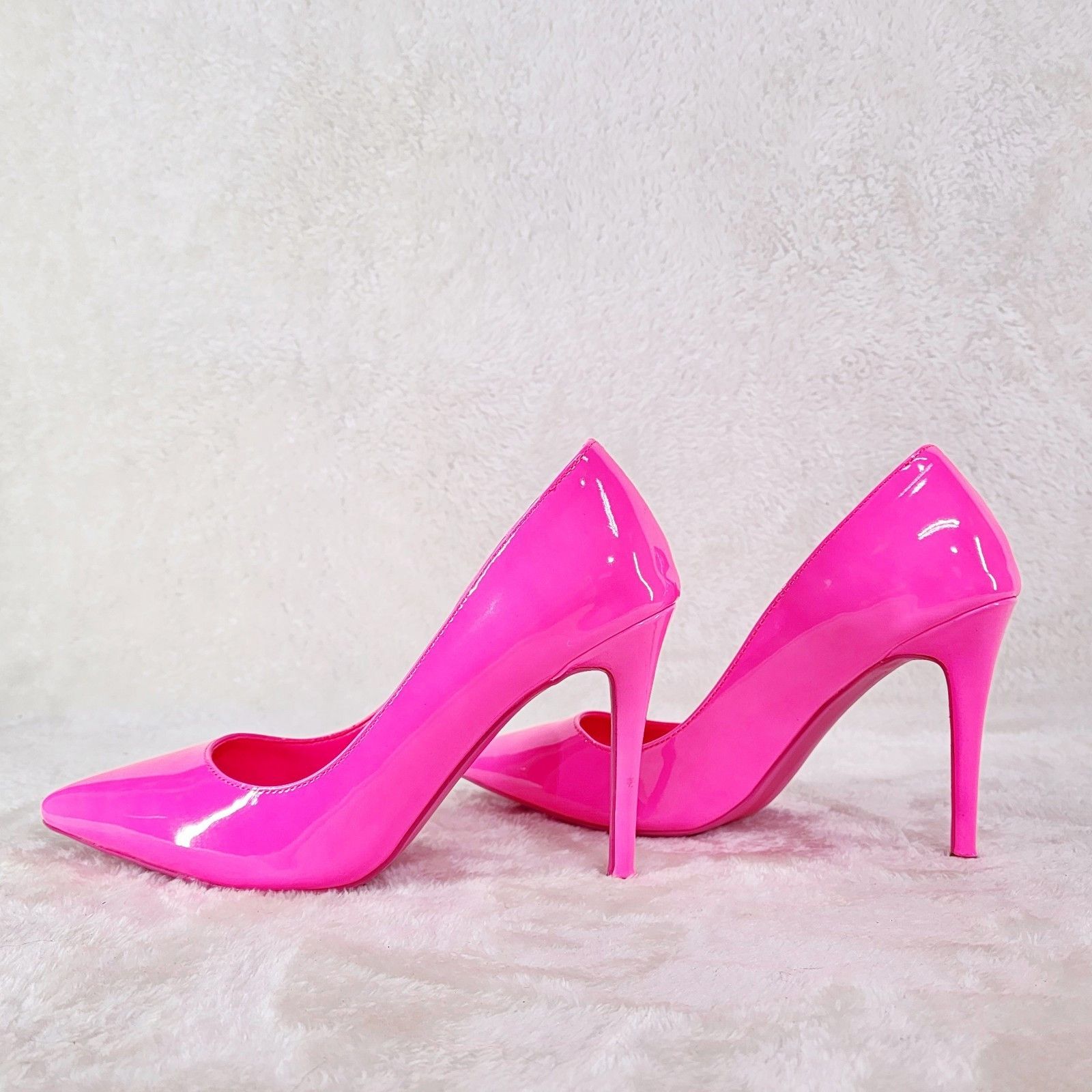 Other Fabio Neon Pink Patent 4" High Heel Shoes Pointy Toe Pump US Size US 10 / IT 40 - 2 Thumbnail
