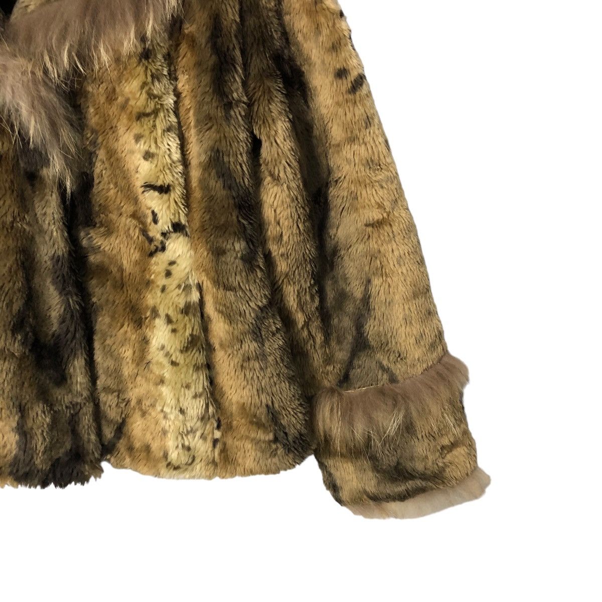 Other Vintage Via Faburrica Leopard Faux Fur Coat Size M / US 6-8 / IT 42-44 - 2 Thumbnail
