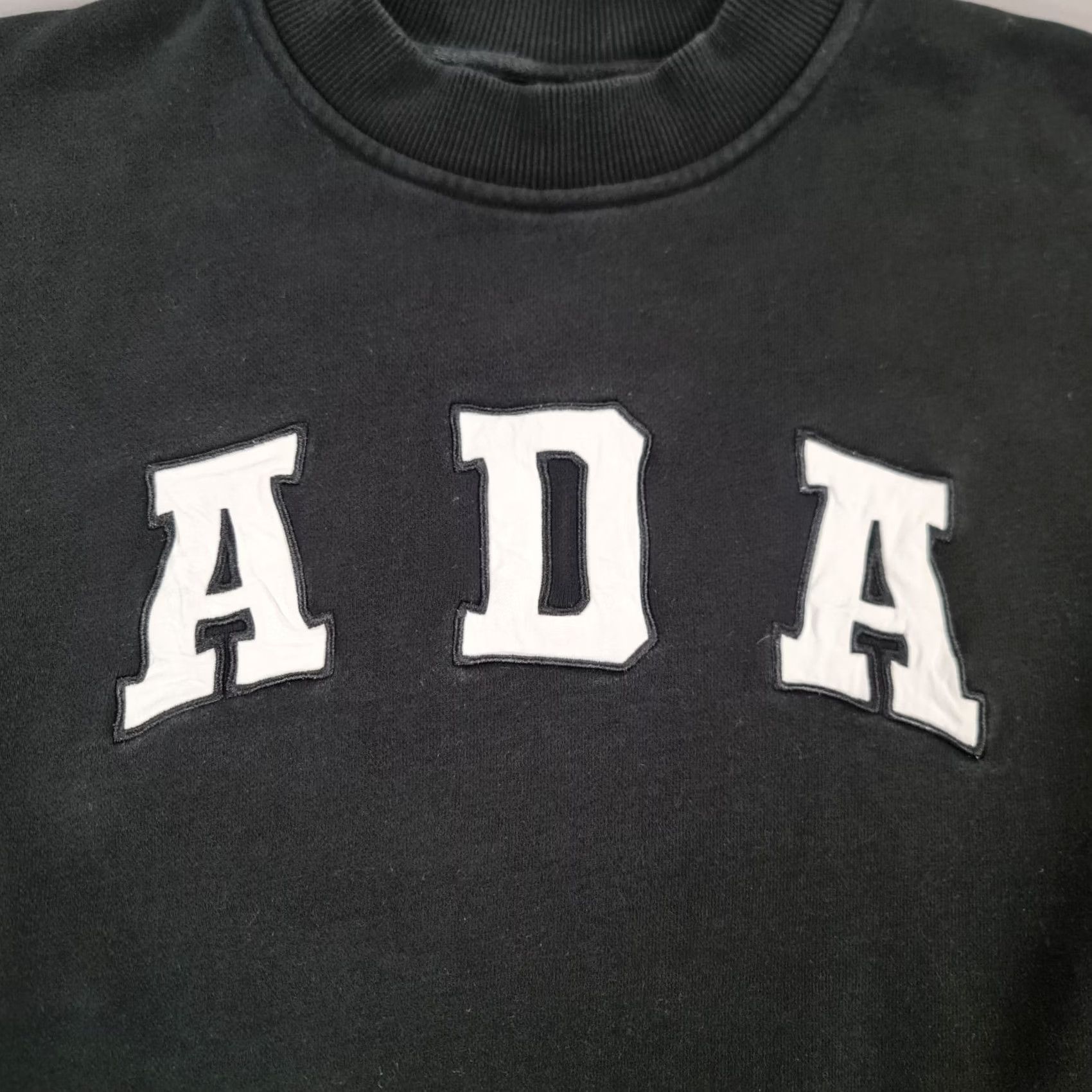 Vintage Adanola Womens Sweatshirt Black M Cotton Fleece Logo Crew Neck Long Sleeve Pullover Regular Size Size M / US 6-8 / IT 42-44 - 3 Thumbnail