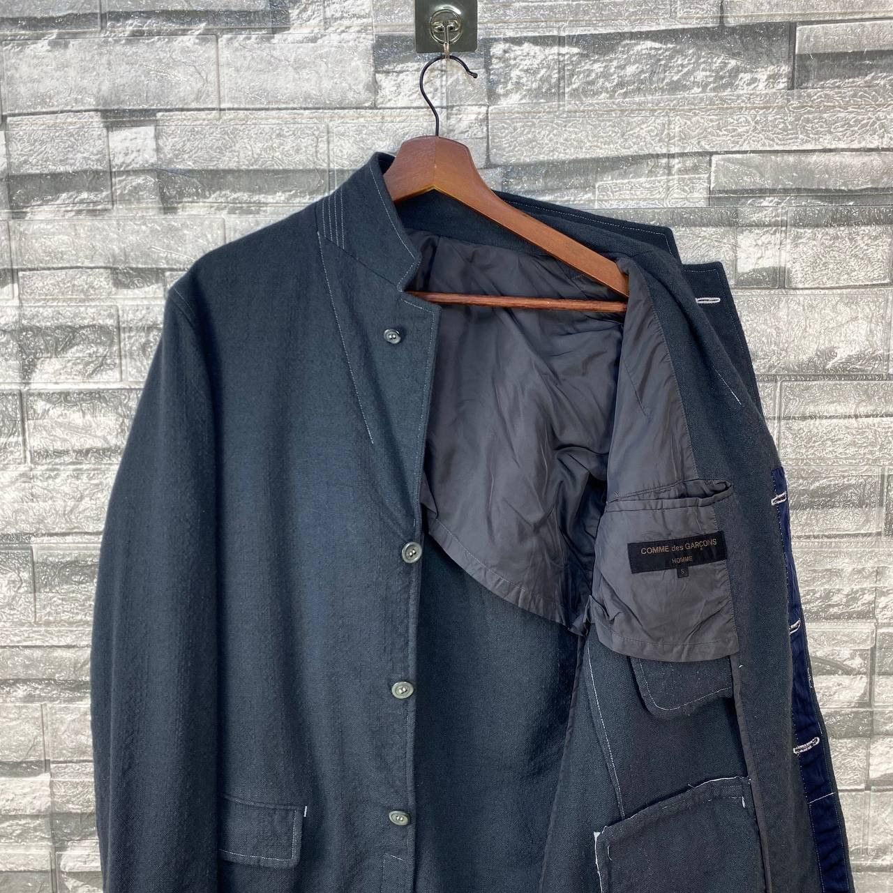 Comme des Garcons Homme AD2001 COMME DES GARCON MINIMALIST WOOL JACKET Size US S / EU 44-46 / 1 - 11 Thumbnail