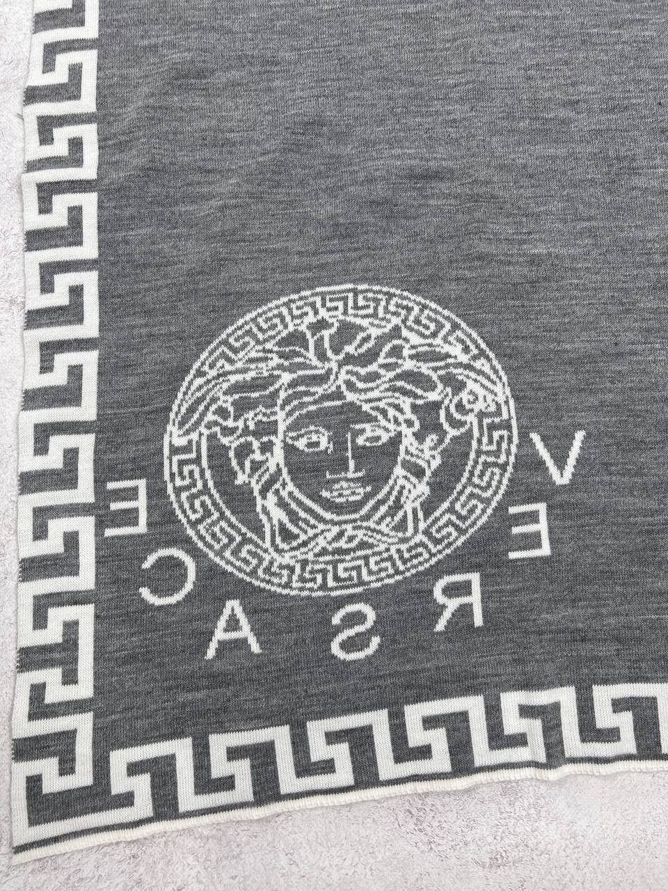 Versace VERSACE Scarf Grey Medusa Head Logo Greek Key Greca Border Size ONE SIZE - 2 Thumbnail