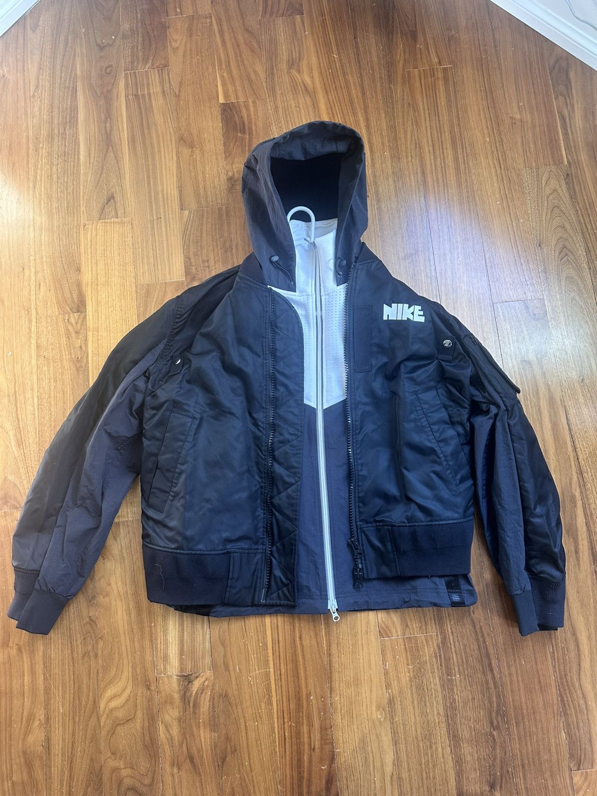 Sacai Sacai SS16 Runway Hybrid Blazer Bomber Jacket | Grailed