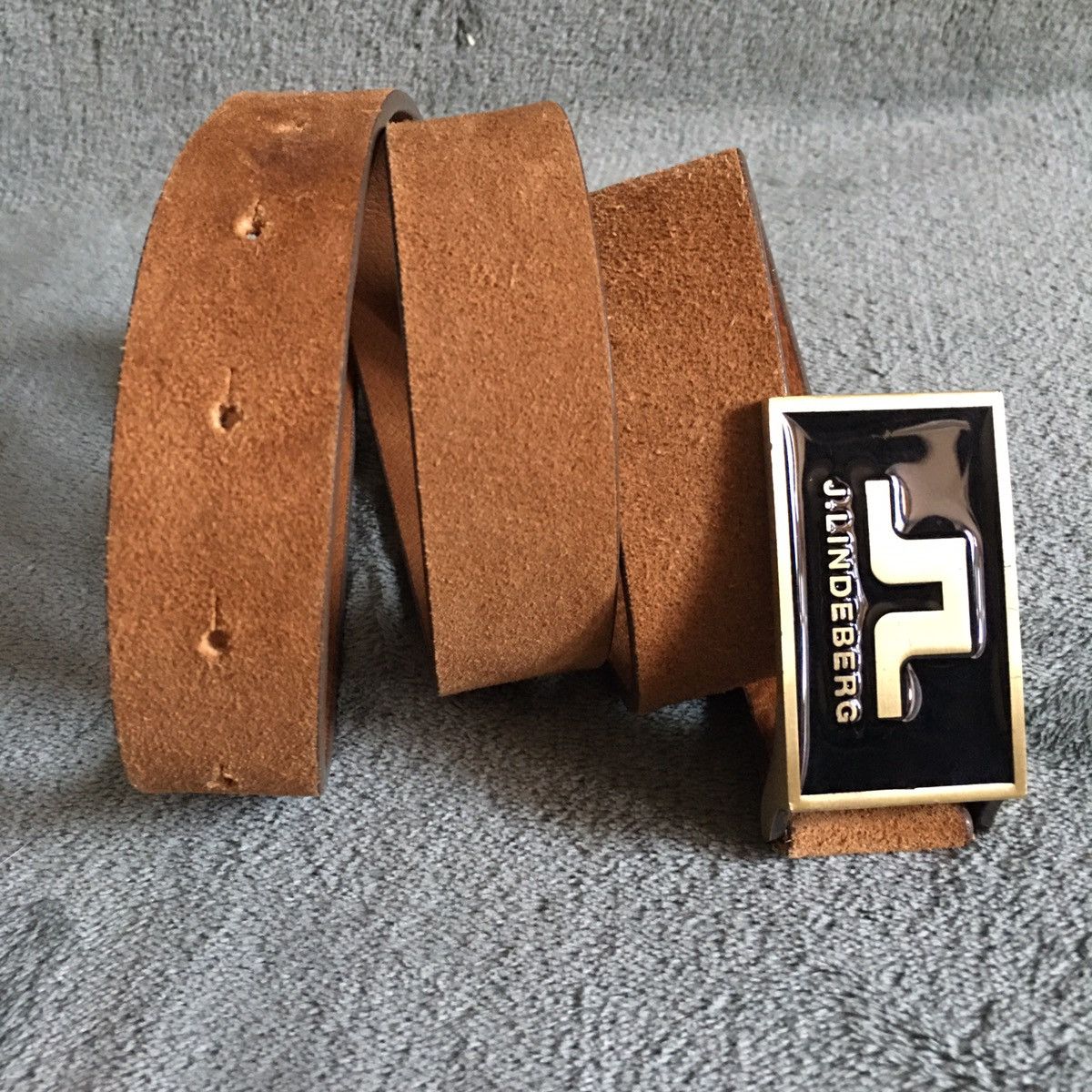 J.Lindeberg J. Lindeberg Brown Leather Italy Mens Belt Size 32 in Size 32 - 1 Thumbnail