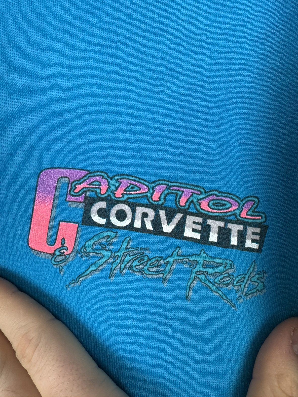 Hanes Vintage Capitol Corvette & Street Rods Single Stitch T-shirt Size US XL / EU 56 / 4 - 20 Thumbnail