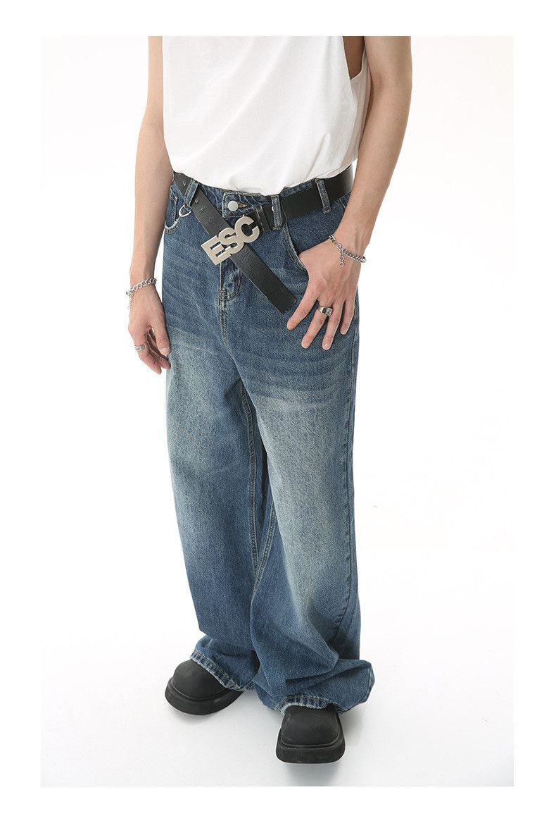 Japanese Brand × Jean Vintage distressed mid-rise wide-leg jeans Size US 32 / EU 48 - 3 Thumbnail