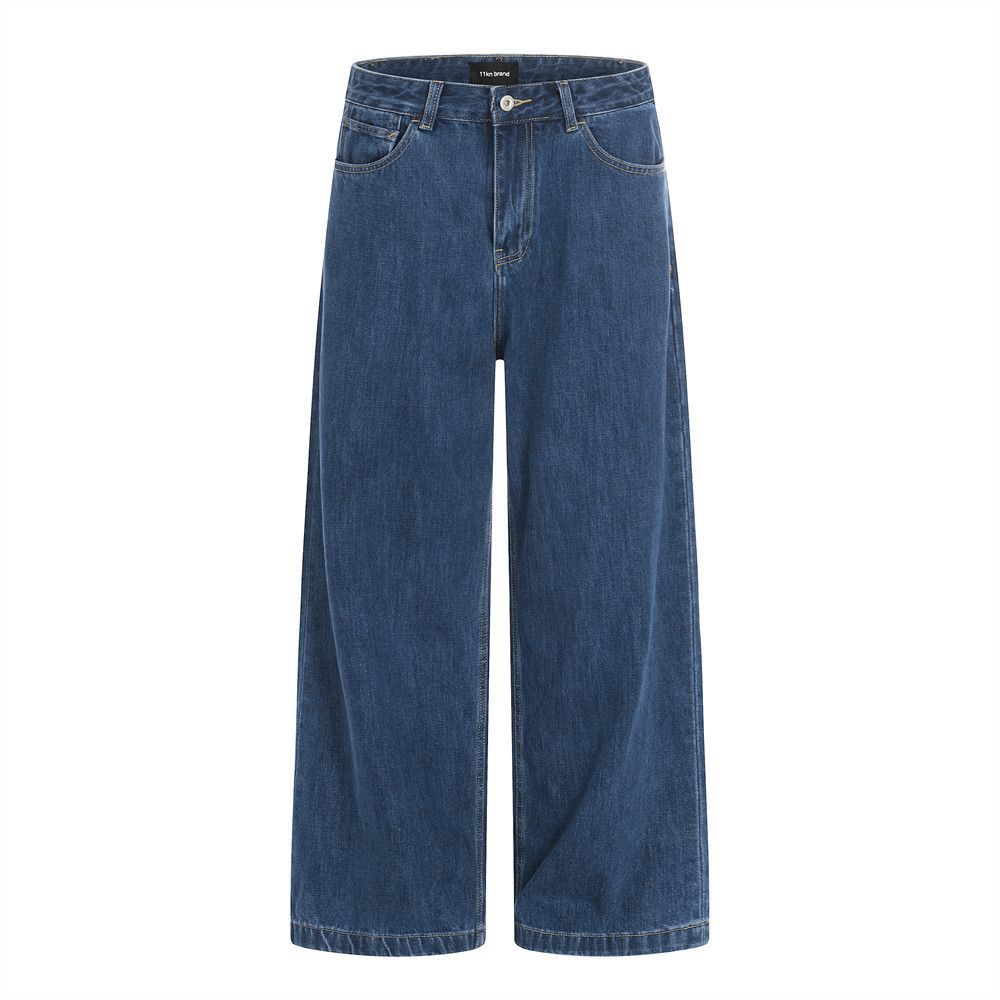 Jean Retro American street men's casual loose wide-leg jeans Size US 32 / EU 48 - 1 Thumbnail