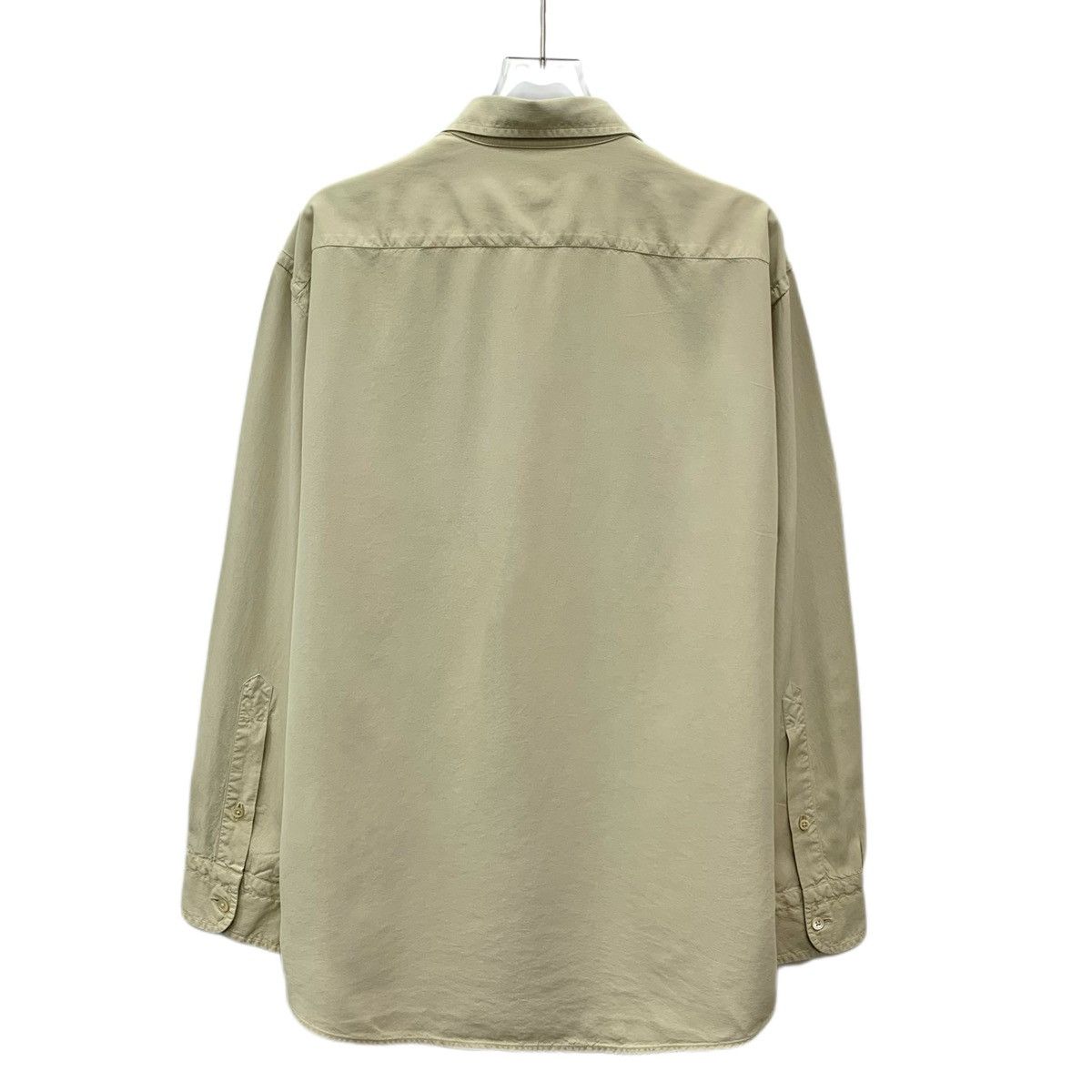 Z Zegna Zegna Khaki Mulberry Silk Collared Long Sleeve Shirt K26WX Size US L / EU 52-54 / 3 - 2 Thumbnail