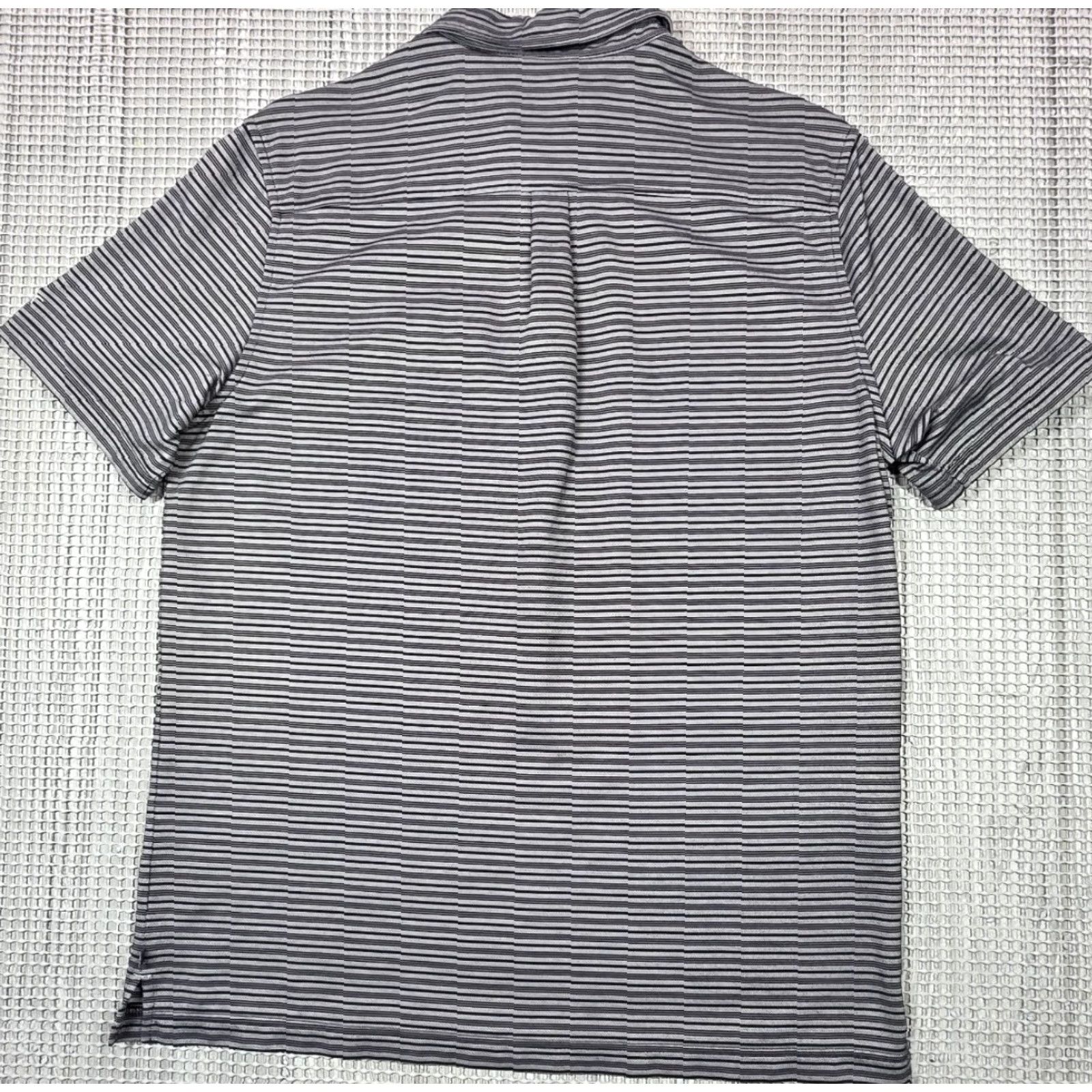 Tommy Bahama Tommy Bahama Polo Carolina Panthers Shirt Men L Gray Stripe Short Sleeve Stretch Size US L / EU 52-54 / 3 - 5 Thumbnail