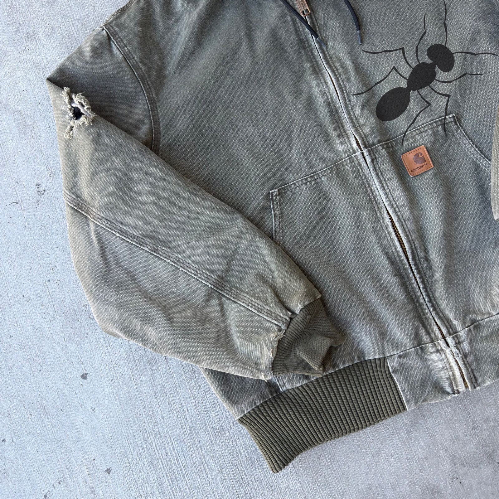 Carhartt × Vintage Carhartt J130 ARG green hooded work wear jacket Size US L / EU 52-54 / 3 - 2 Thumbnail