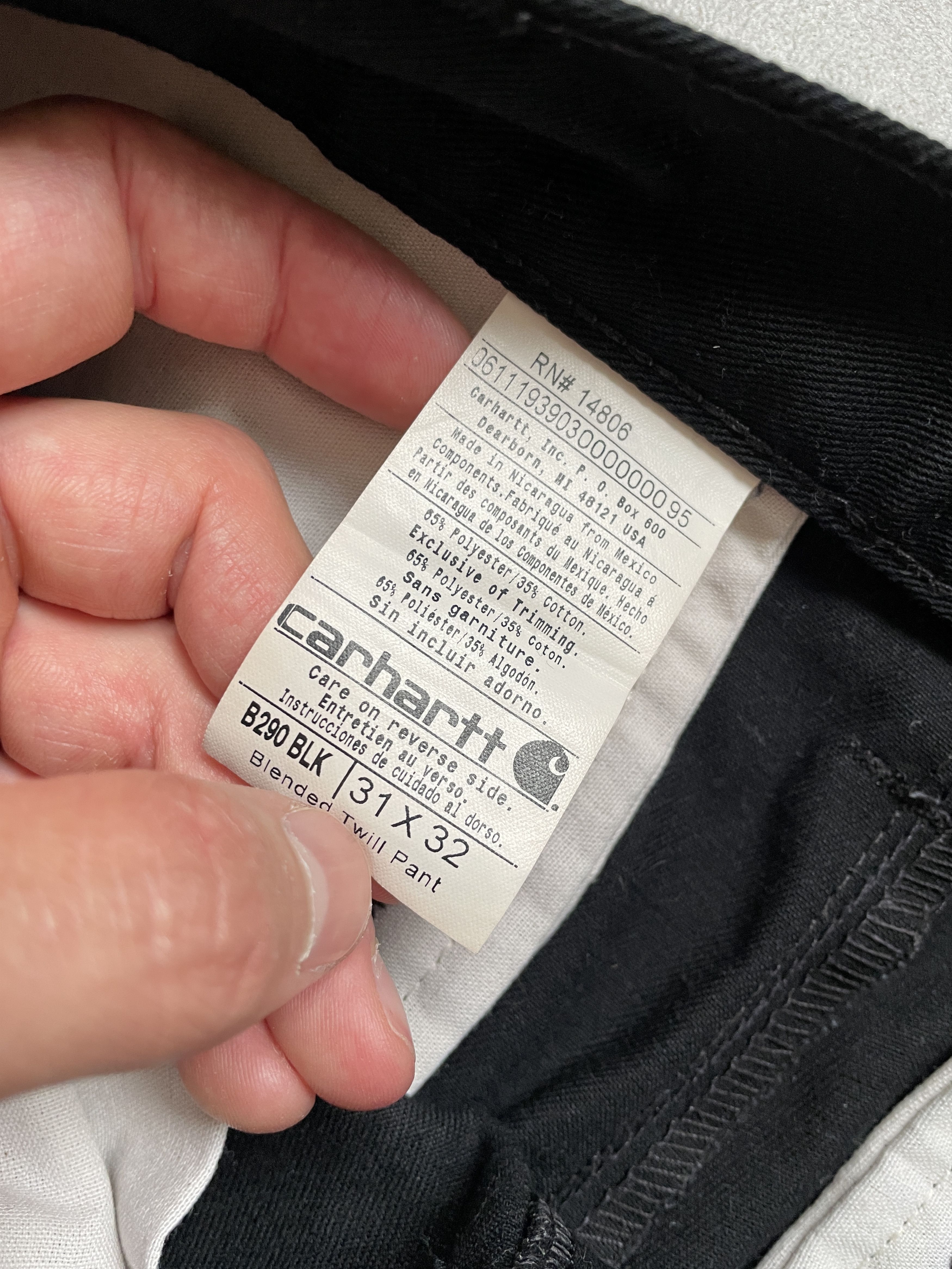 Carhartt CARHARTT BLACK BLENDED TWIL FLARED PANTS Size US 31 - 6 Thumbnail