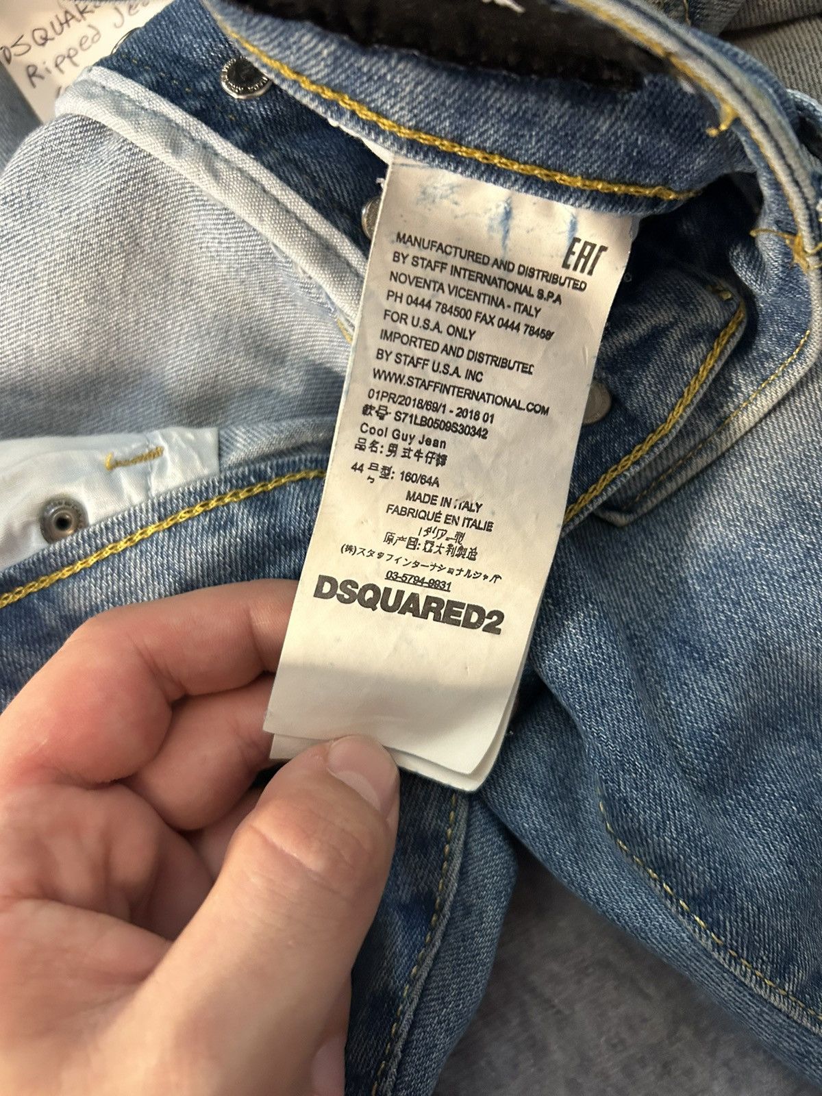 Dsquared2 DQUARED2 Ripped Denim Jeans Size US 34 / EU 50 - 4 Thumbnail
