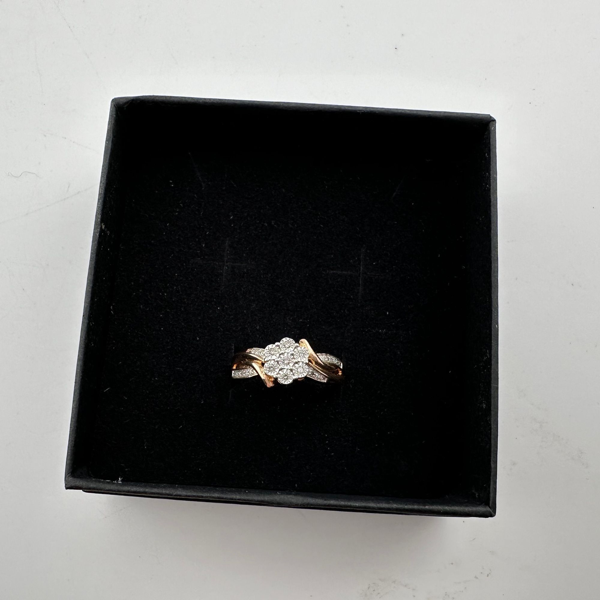 Other Two Tone Natural Diamond Sweetheart Ring Size 6.75 Size ONE SIZE - 19 Thumbnail
