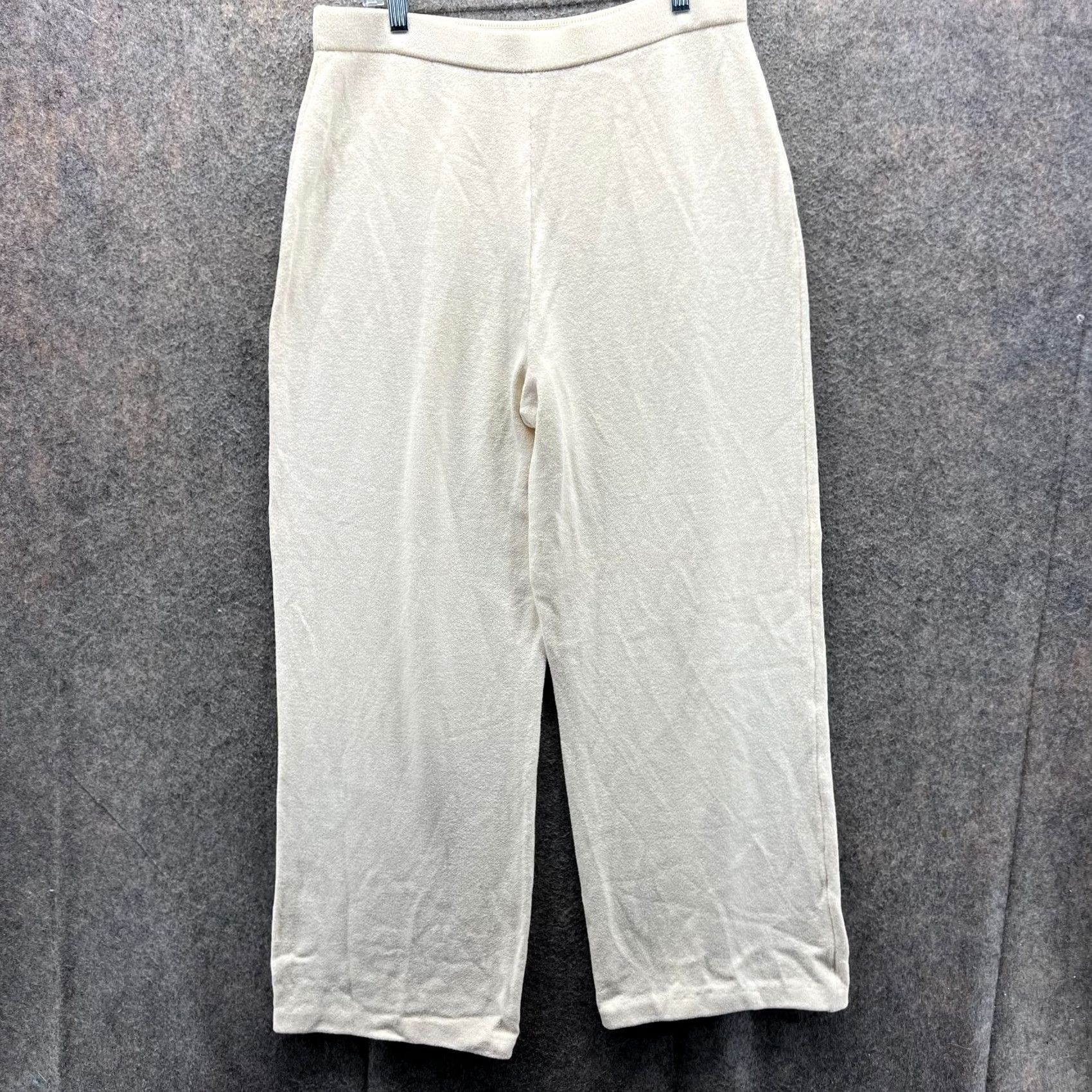 Vintage VINTAGE St John Dress Pants Womens 14 Beige Elastic Waist Fleece High Rise Straight US 26 In Inseam Mens? Size 36" / US 14 / IT 50 - 2 Thumbnail
