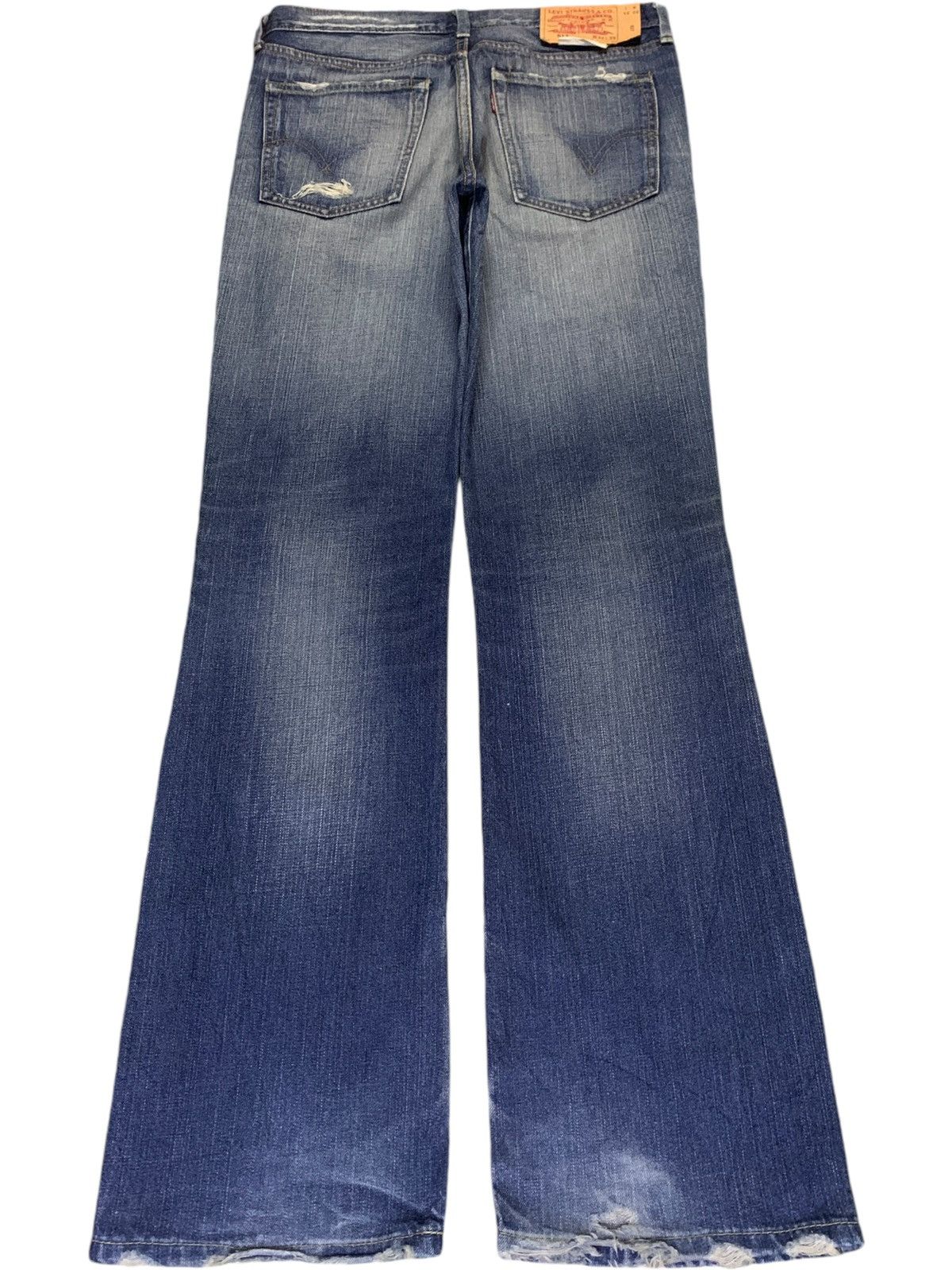 Levi's Vintage 90s Levis 517 Faded Wash Distressed Flare Jeans Size US 33 - 2 Thumbnail
