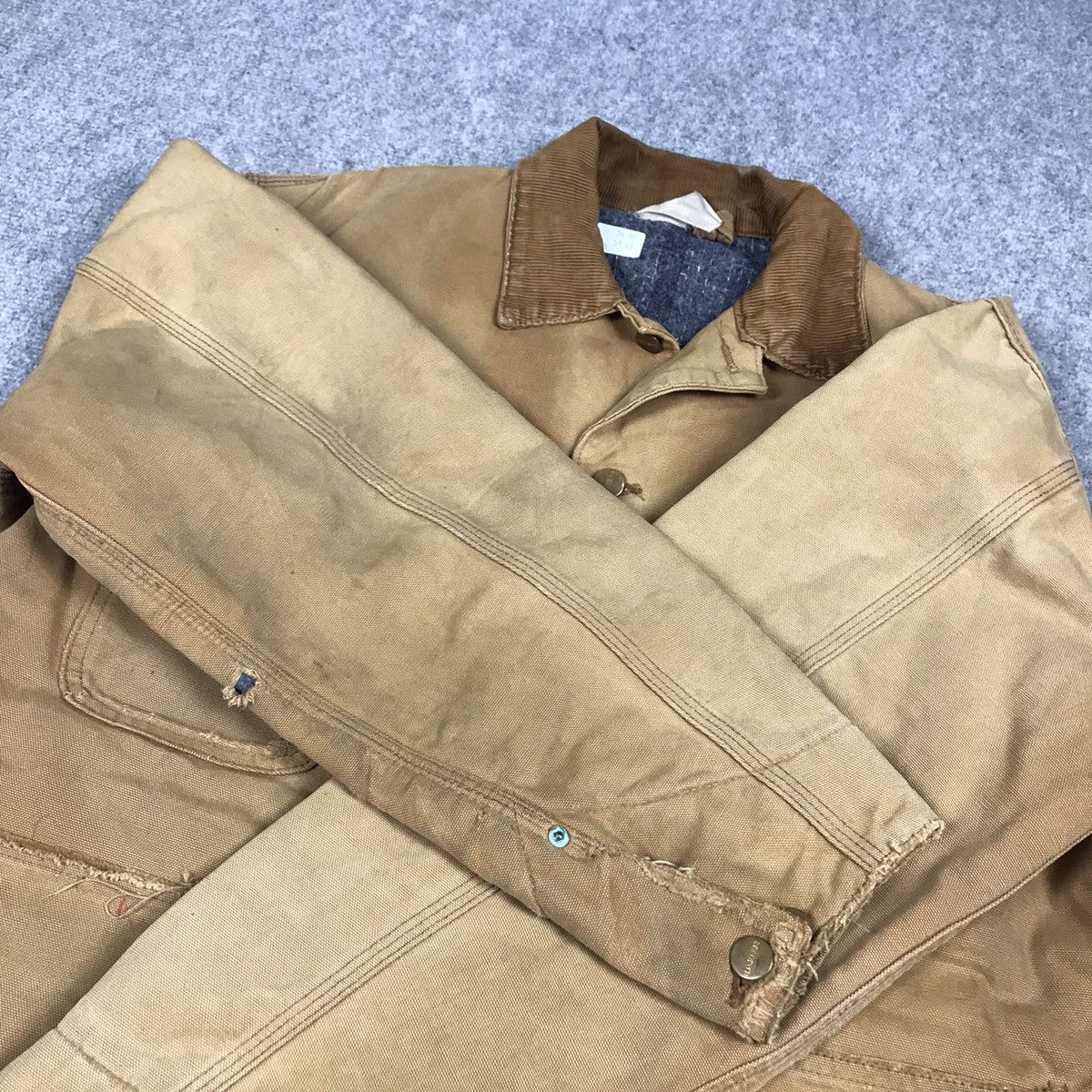 Carhartt × Vintage Carhartt Blanket Jacket Distressed Brown Jacket Size US M / EU 48-50 / 2 - 11 Thumbnail
