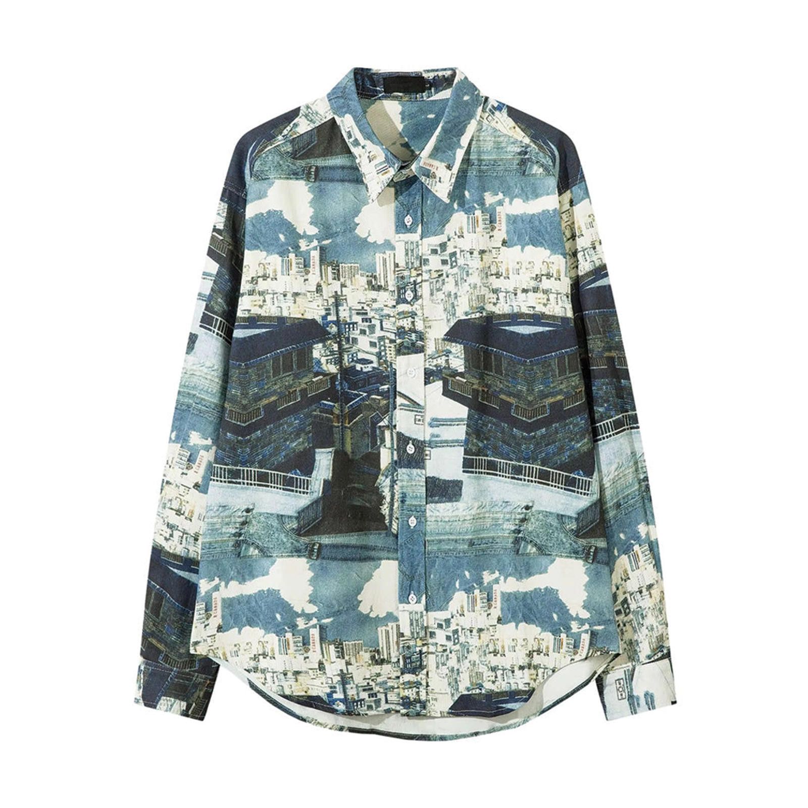 Japanese Brand Cyberpunk City Sky Long Sleeve Shirt Size US M / EU 48-50 / 2 - 1 Thumbnail