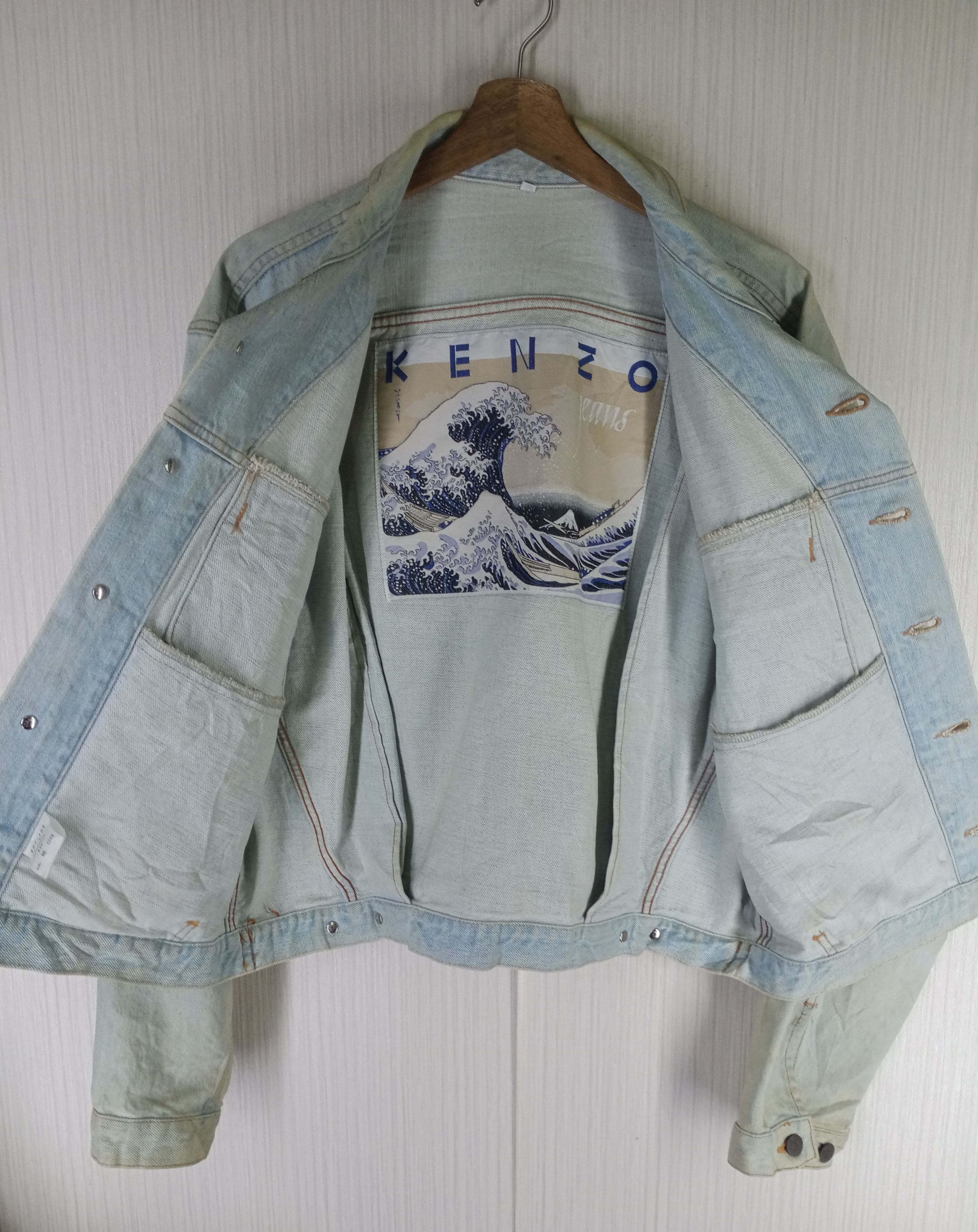 Kenzo Rare Vintage 90s Kenzo Distressed Denim Jacket Size US M / EU 48-50 / 2 - 1 Thumbnail