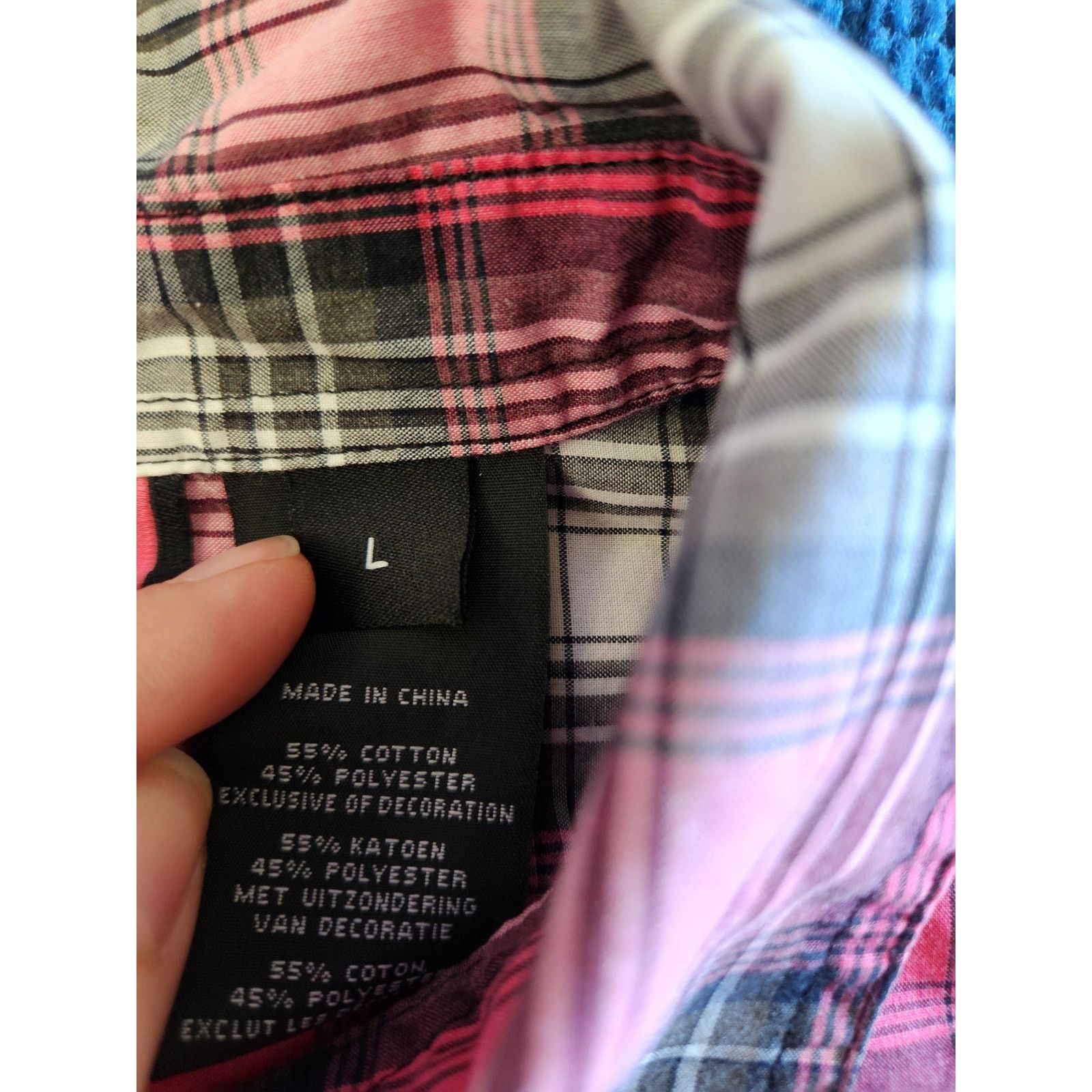 Harley Davidson Harley Davidson Women's Short Sleeve Pink Plaid Shirt Lg Size L / US 10 / IT 46 - 6 Thumbnail