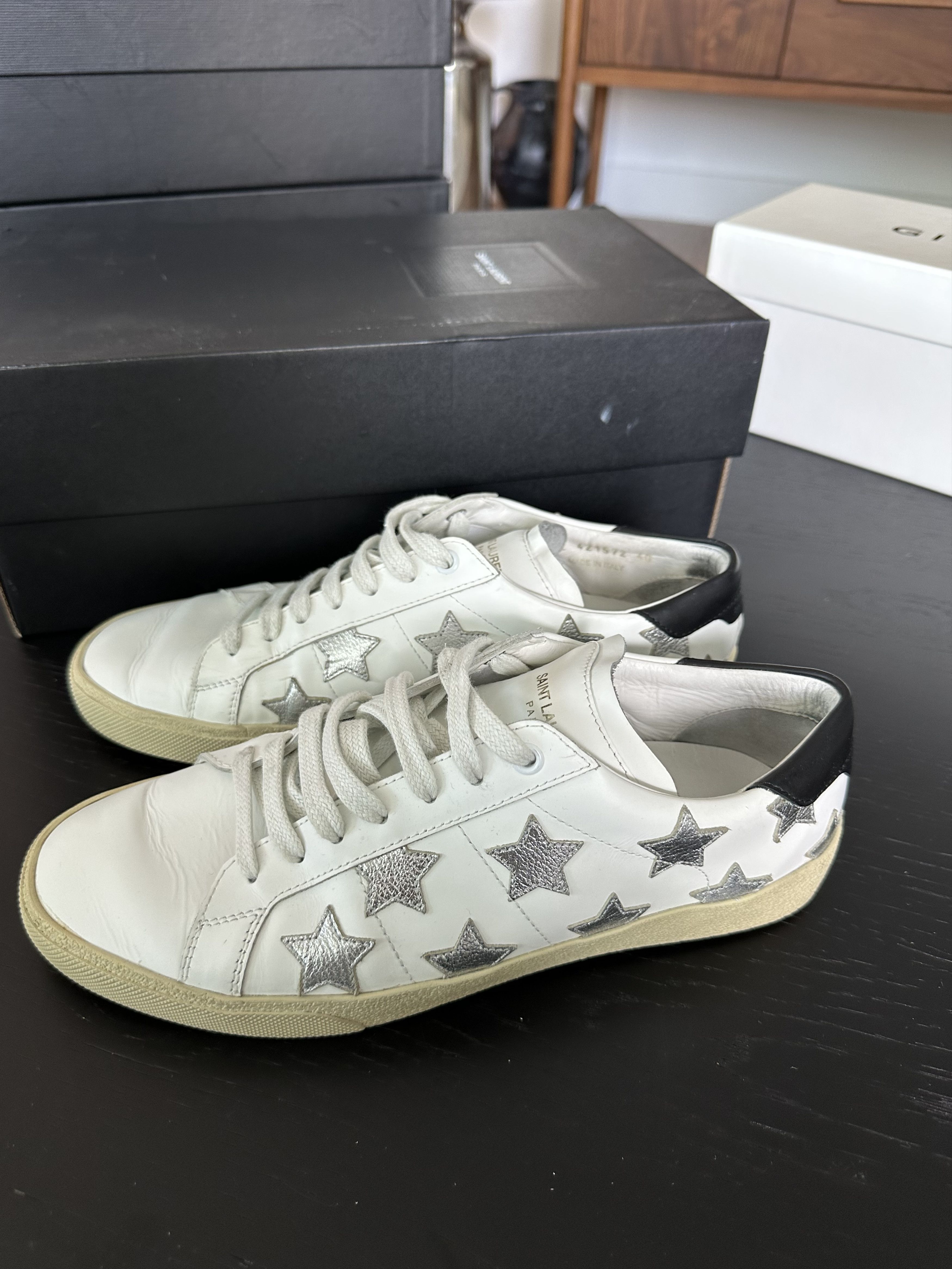 Saint Laurent Paris California SL/06 Leather Sneaker Size US 7 / EU 40 - 1 Thumbnail