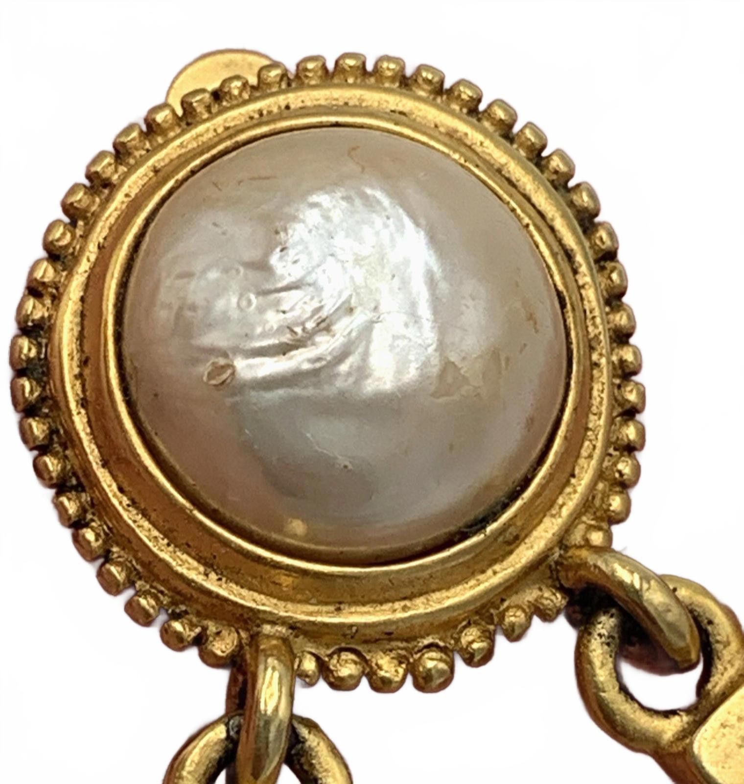 Karl Lagerfeld Karl Lagerfeld Faux Pearl Horseshoe Door Knockers Earrings Size ONE SIZE - 3 Thumbnail