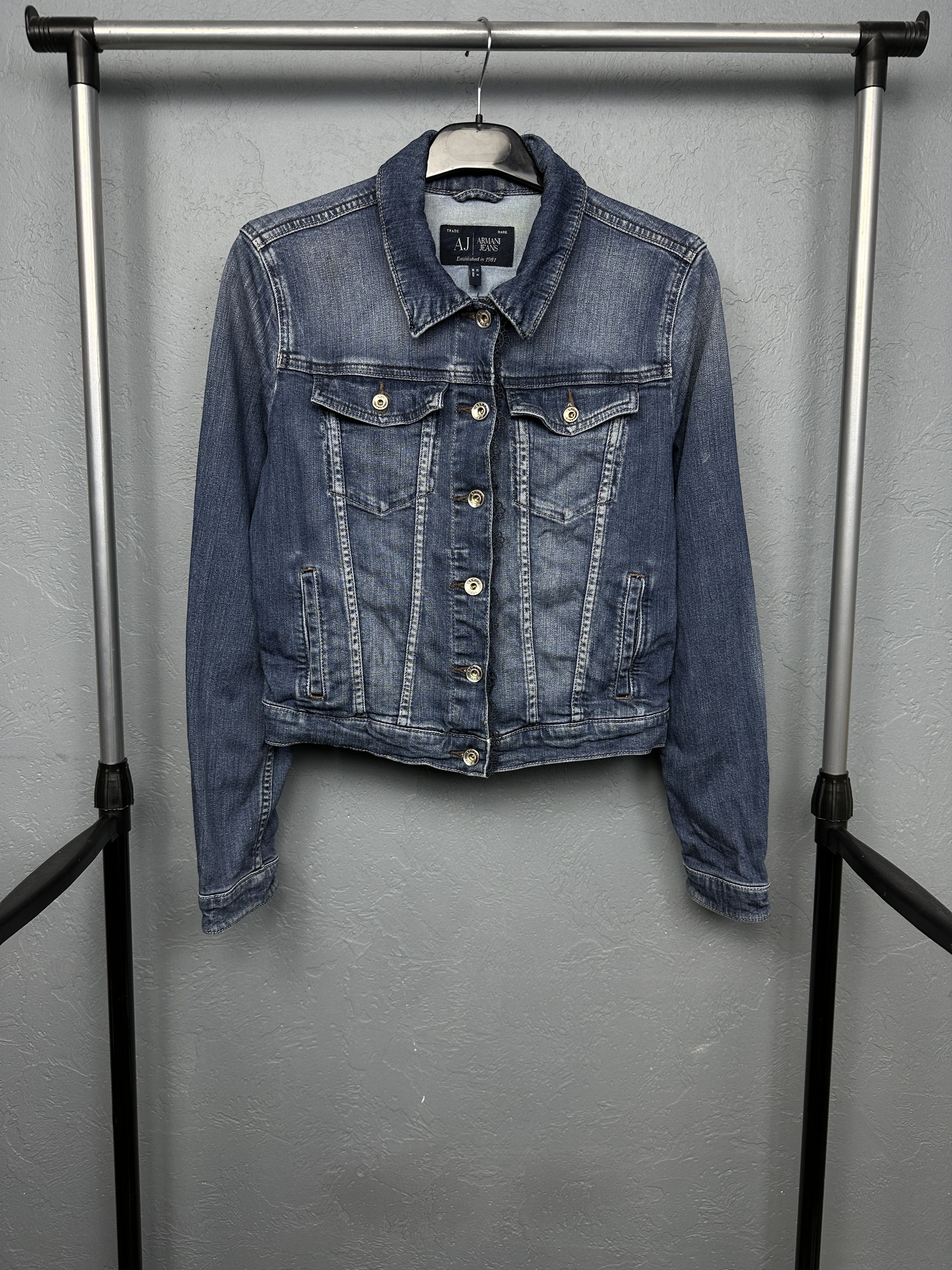 Armani Armani Jeans Vintage Womens Denim Jacket Size M / US 6-8 / IT 42-44 - 1 Thumbnail