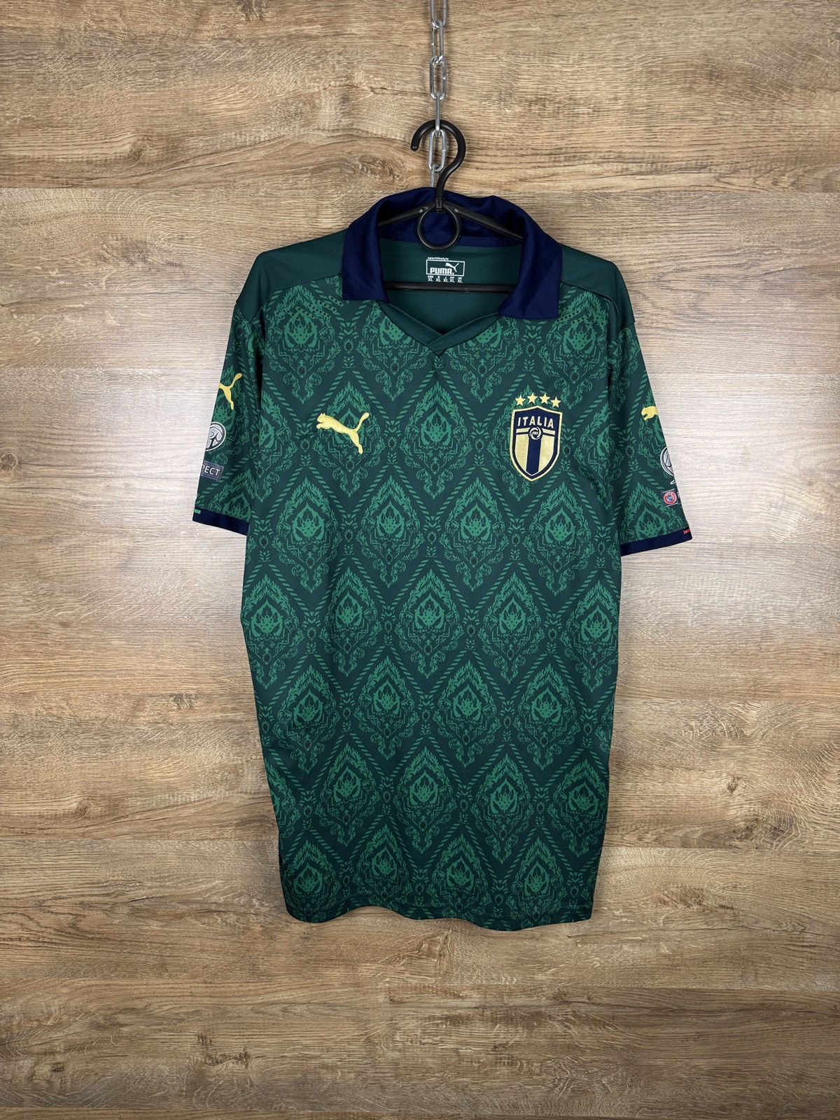 Puma Mens Vintage Puma Italia national team soccer jersey T-shirt Size US XL / EU 56 / 4 - 1 Thumbnail