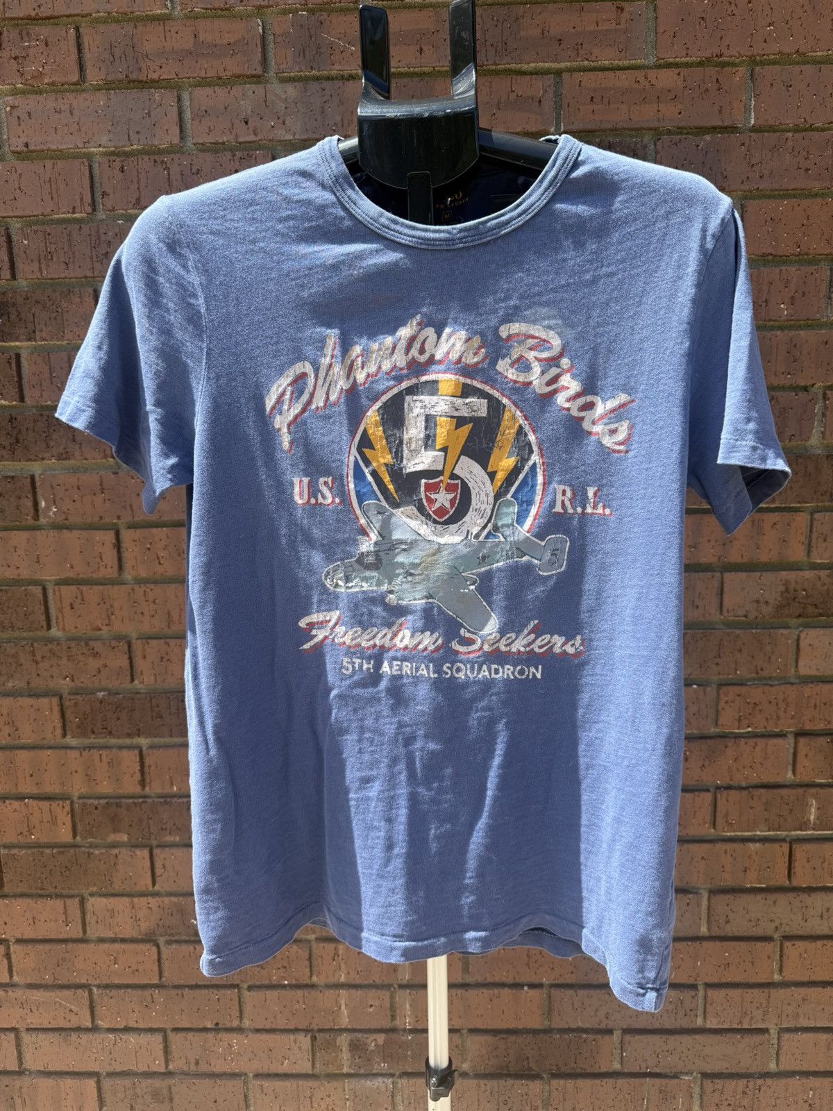 Polo Ralph Lauren VTG Polo Ralph Lauren Phantom Birds T Shirt Single Stitch Size US M / EU 48-50 / 2 - 2 Thumbnail