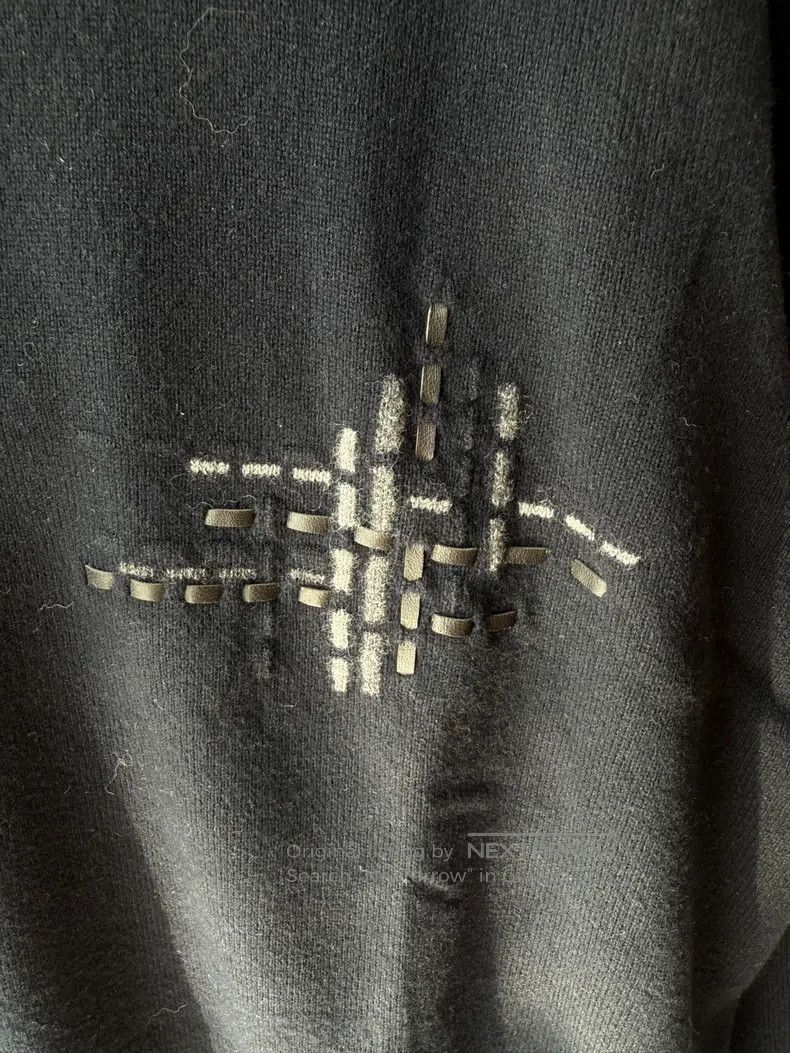 Hermes Hermes Men's black knitted long-sleeve pullover wool sweat Size US XL / EU 56 / 4 - 2 Thumbnail