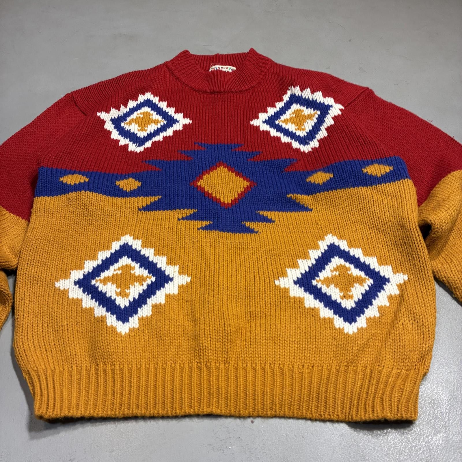 Other Vintage Southwestern Pattern Mock Neck Knit Sweater Sz L Size US L / EU 52-54 / 3 - 3 Thumbnail