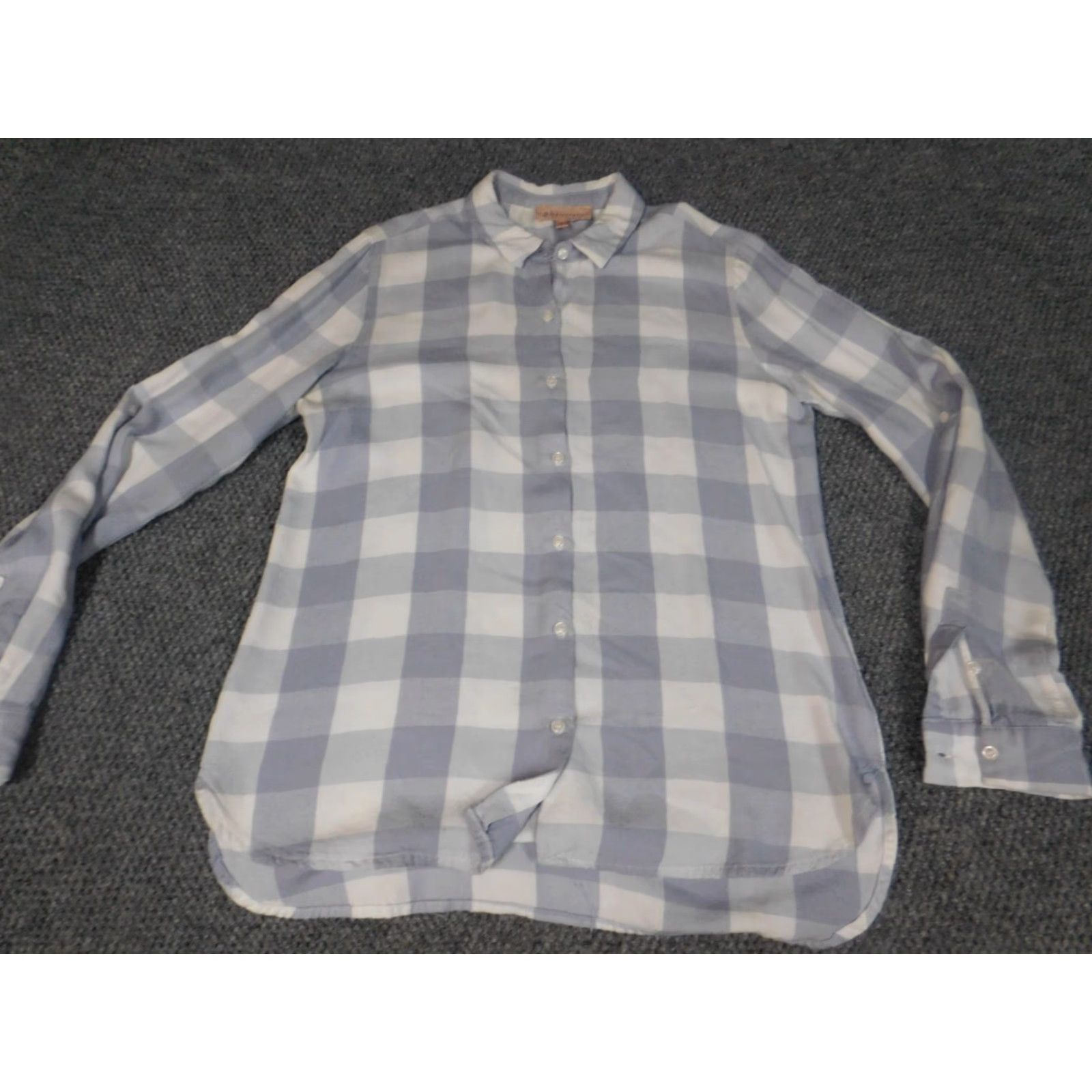 Vintage Philosophy Womens Button-Up Shirt Blue Plaid Small Regular Size S / US 4 / IT 40 - 2 Thumbnail