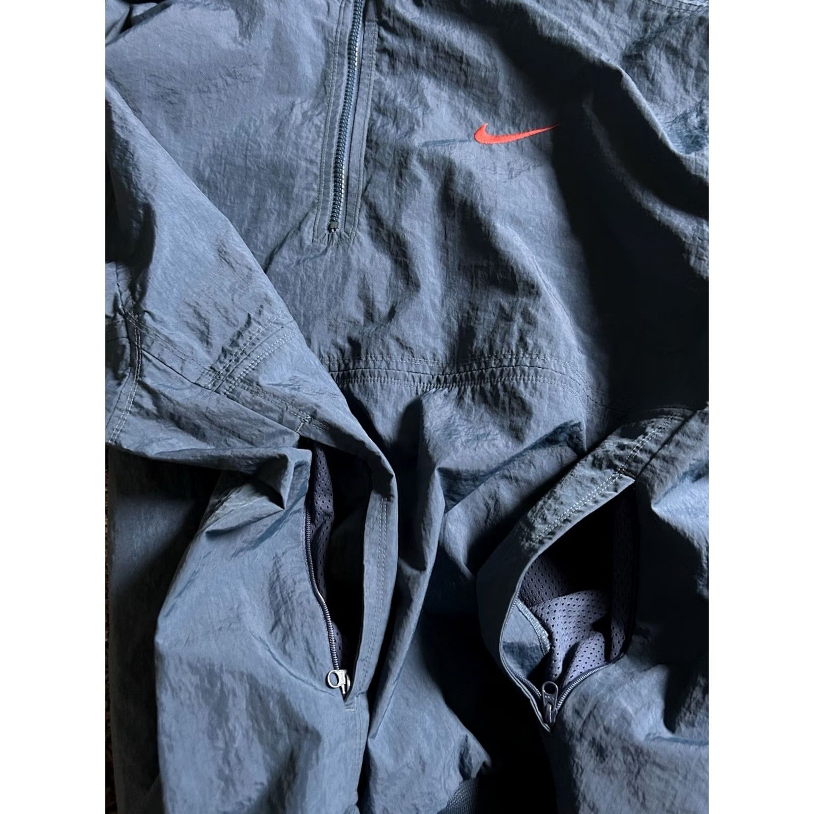 Nike VTG Nike 90s Wind Breaker Jacket 1/4 Zip Mens XL Blue/Orange Windbreaker 90s Col or Multicolor Jacket Mens XL Size US XL / EU 56 / 4 - 6 Thumbnail