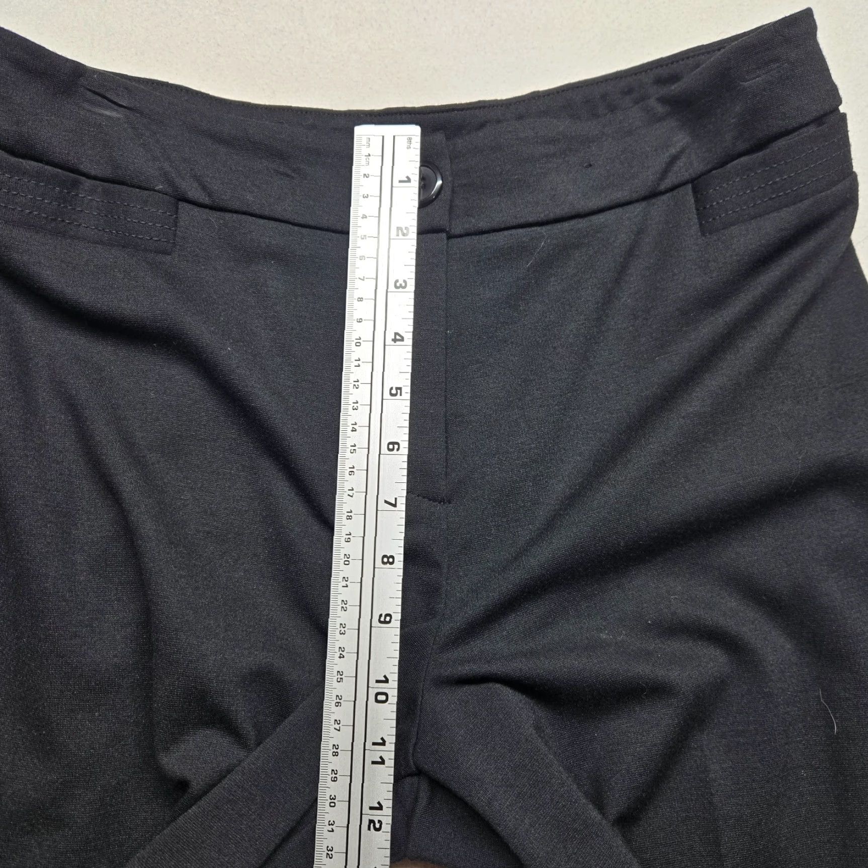 Vintage New York & Company Pants Black Elastic Waist Adult Women PL Petite Large Knit Flat Front Straight Inseam 29 in Dress Pants Size 36" / US 14 / IT 50 - 5 Thumbnail