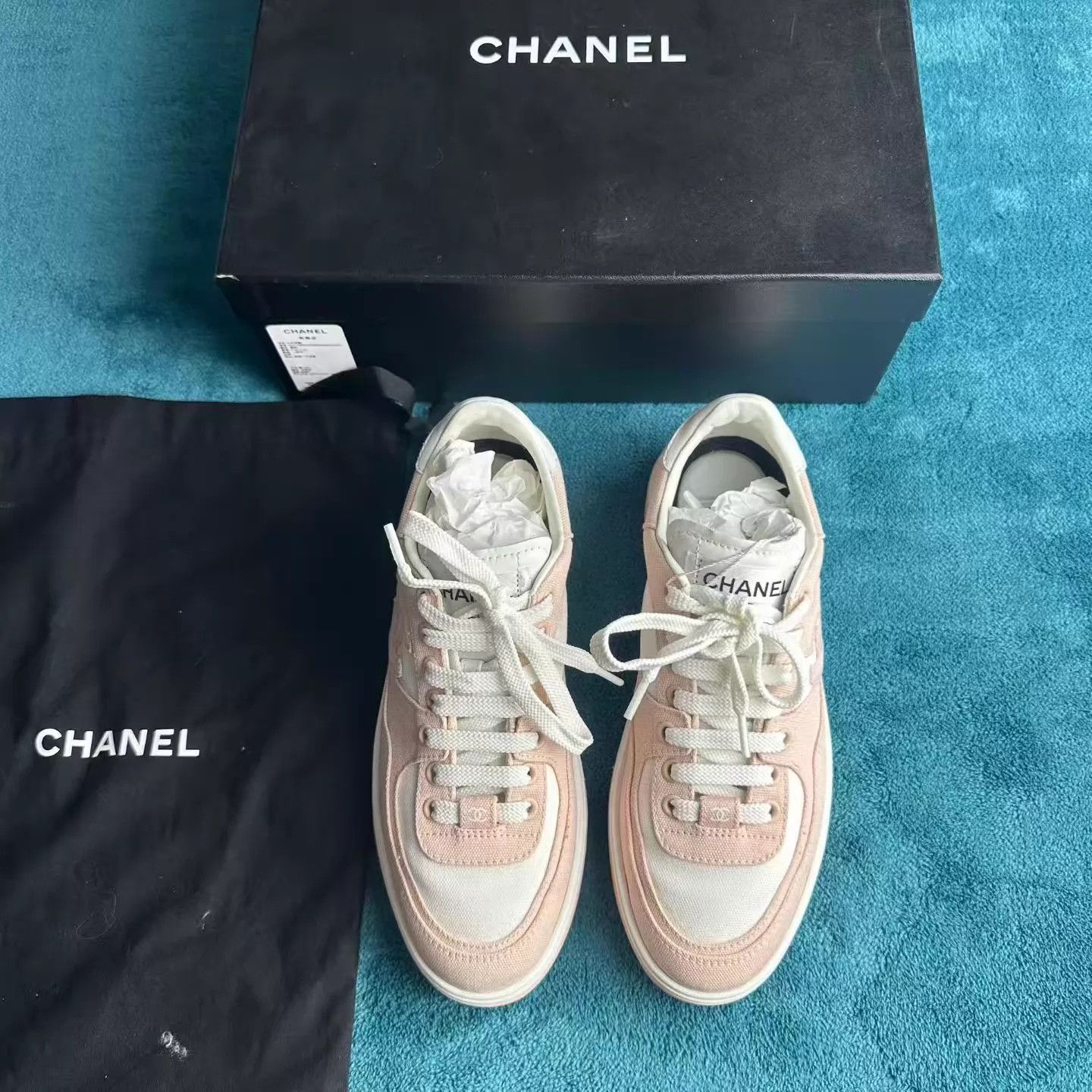 Chanel Chanel 24C Pink CC Low-Top Sneakers 37 Size US 6.5 / IT 36.5 - 1 Thumbnail