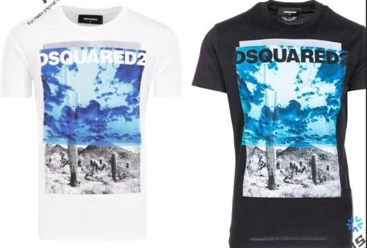 DSquared2 Cloud Desert Cactus Print T-Shirt White Size XL