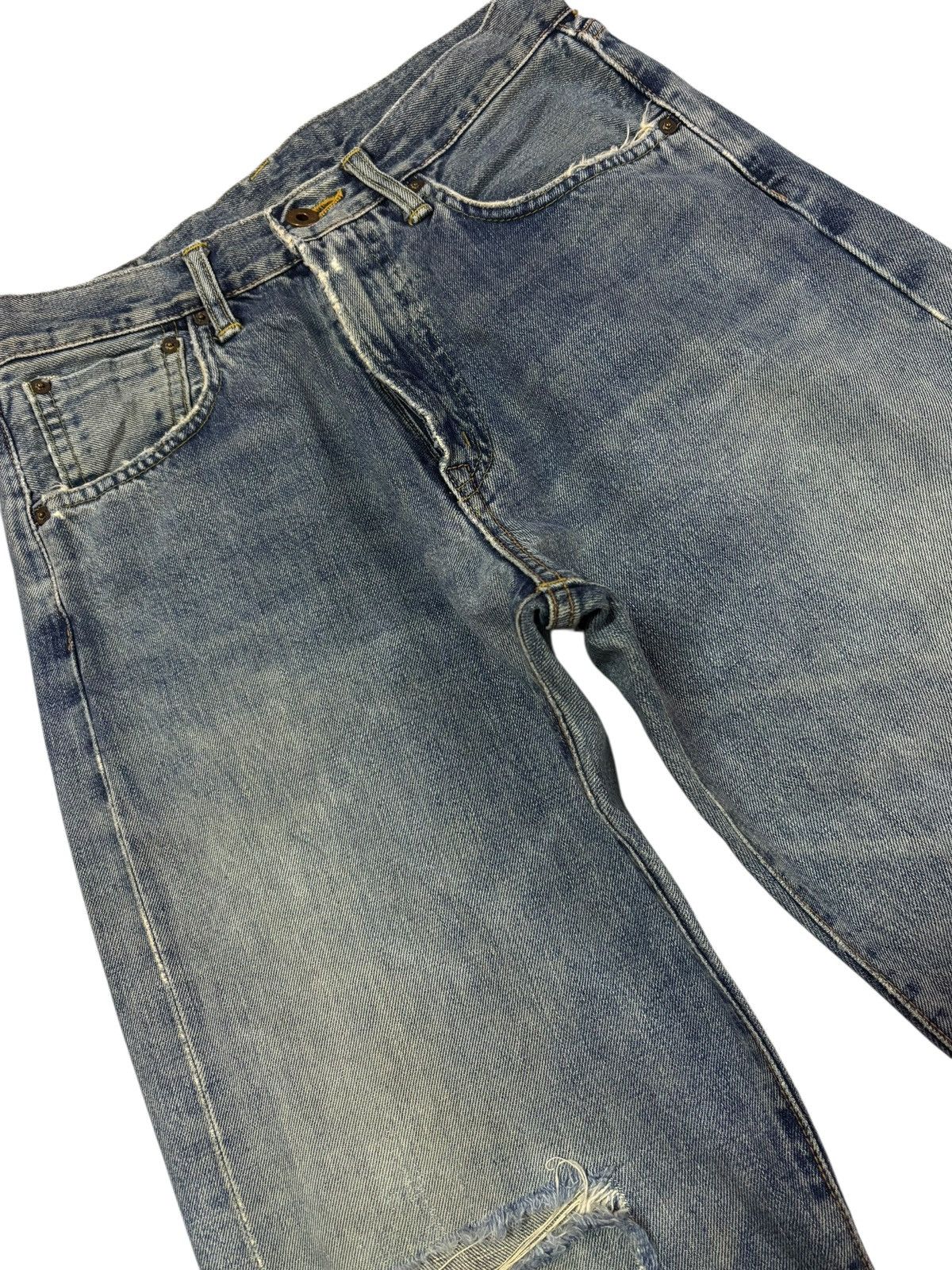 Edwin Vtg Edwin Japan 505 Selvedge Distressed Jeans Size US 28 / EU 44 - 5 Thumbnail
