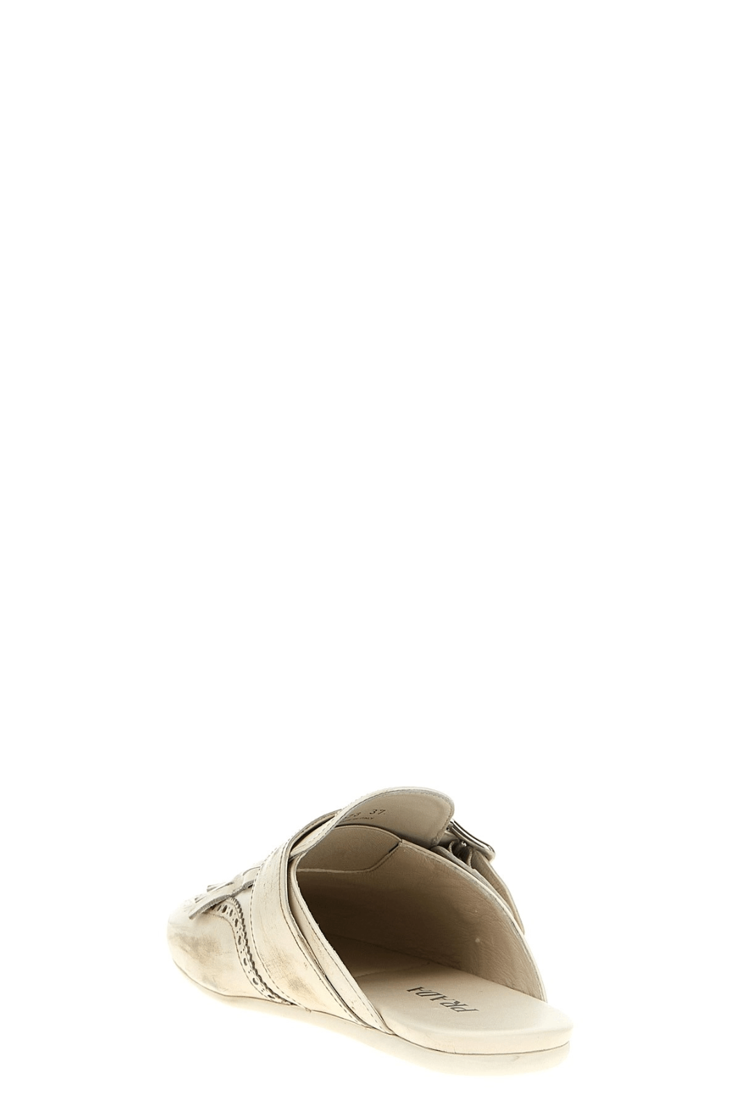 Prada PRADA White Leather Loafer Slippers New & Authentic Size US 10 / IT 40 - 3 Thumbnail