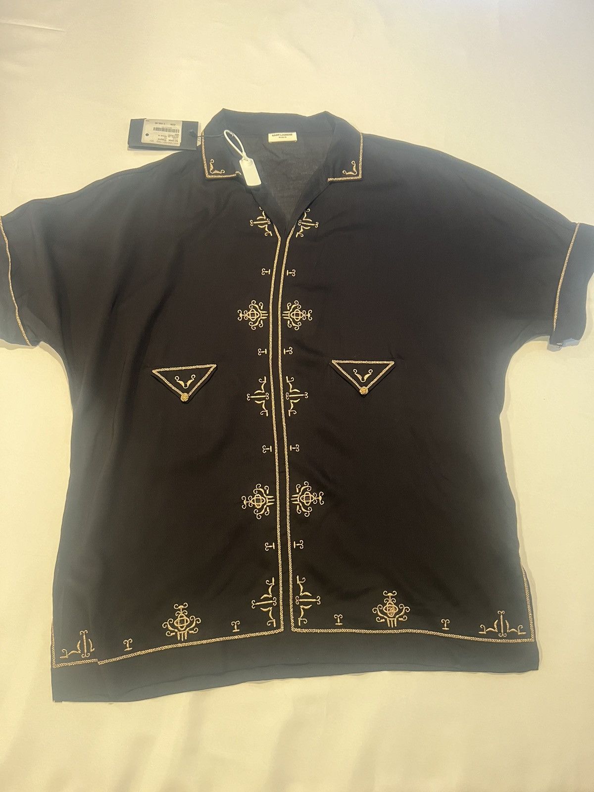 Saint Laurent Paris Saint Laurent gold trim oversized tunic. 39/15.5. $1790 Size US S / EU 44-46 / 1 - 11 Thumbnail