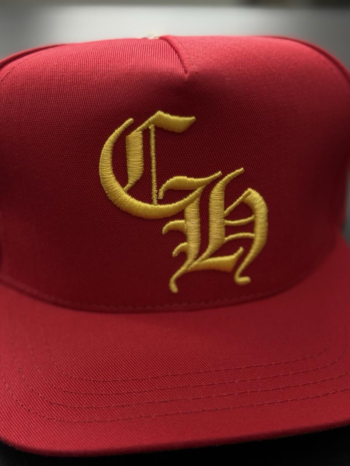 Chrome Hearts Chrome Hearts Yellow Logo Red SnapBack 100% Authentic Hat Size ONE SIZE - 4 Thumbnail