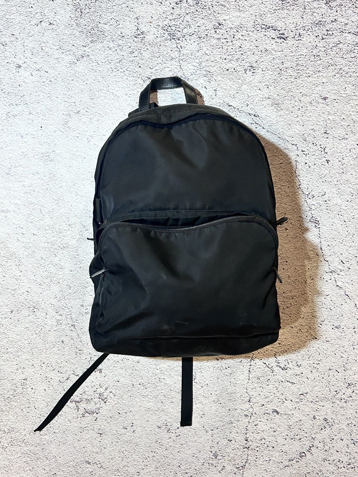 Prada Prada Black Nylon Backpack with Triangle Logo Vintage Size ONE SIZE - 7 Thumbnail