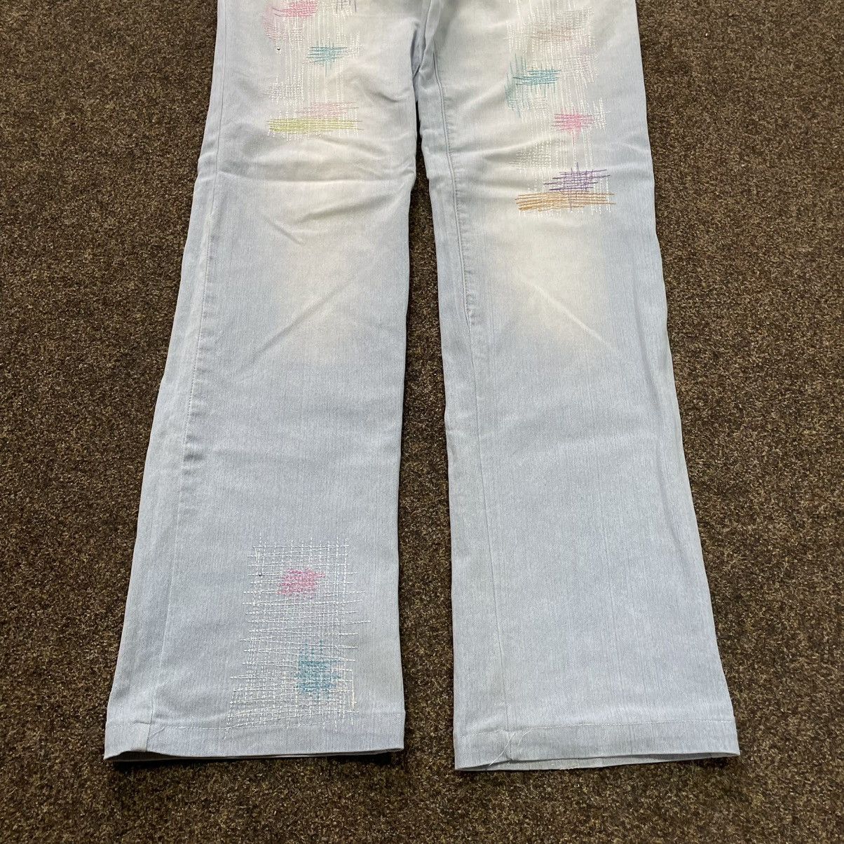 Vintage Vintage Y2K Baggy Wide Leg Flared Jeans Grunge Streetwear 33 Size 33" - 5 Thumbnail