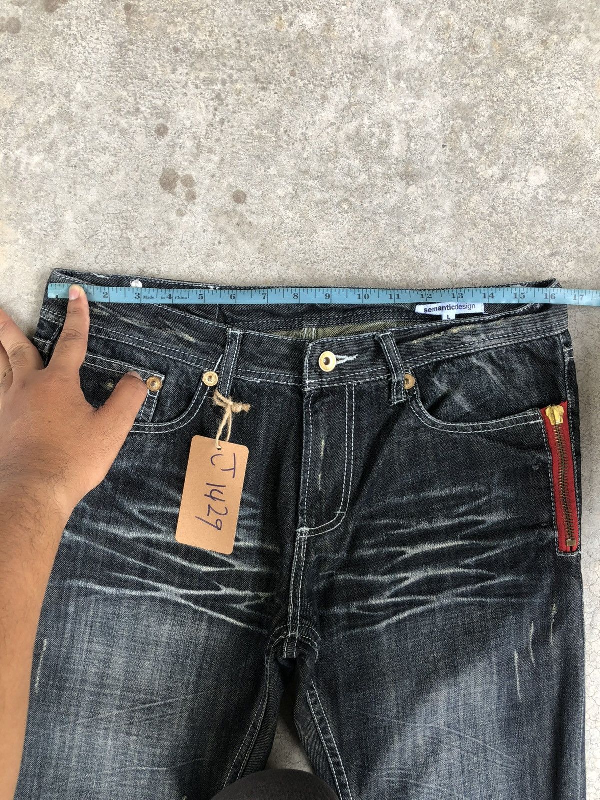 If Six Was Nine Semantic Design Flared Jeans Distressed Jeans Size US 32 / EU 48 - 22 Thumbnail