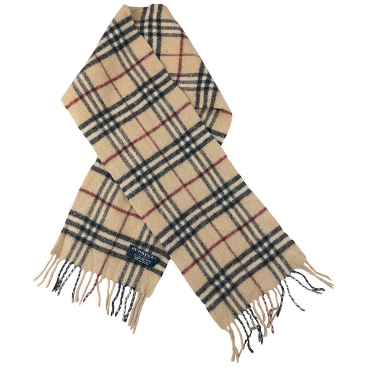 Burberry Vintage Burberry Nova Check Lambswool Tassel Scarf Size ONE SIZE - 5 Thumbnail