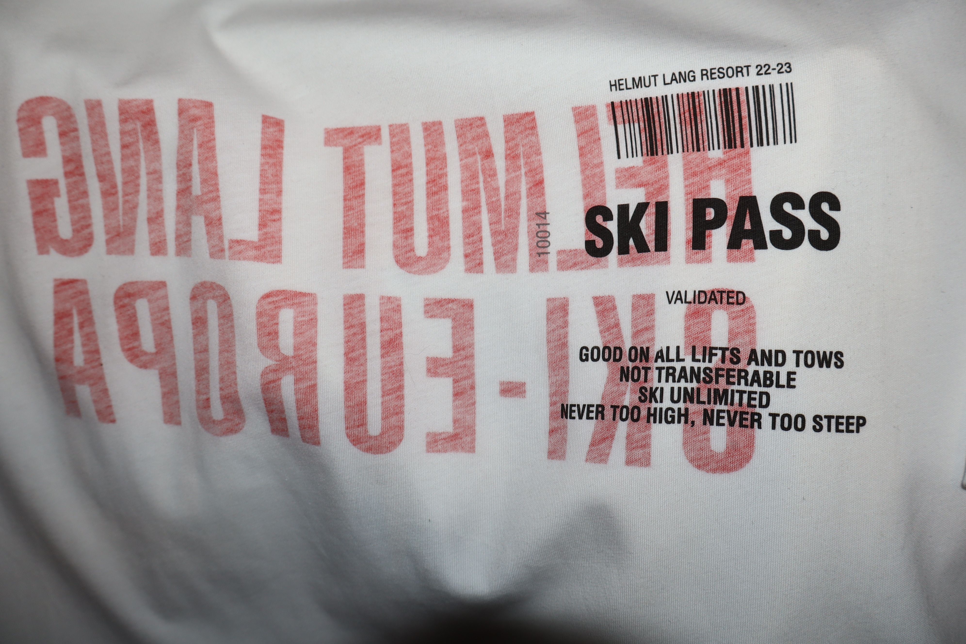 Helmut Lang Ski pass t-shirt Size US XXL / EU 58 / 5 - 10 Thumbnail